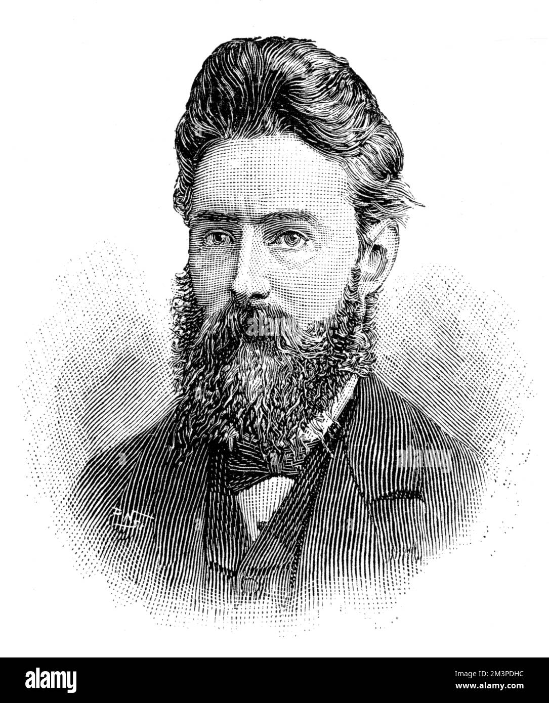 Thomas Davies (1837 - 1892), mineralogista del British Museum e membro della Geological Society. Data: C.1890 Foto Stock
