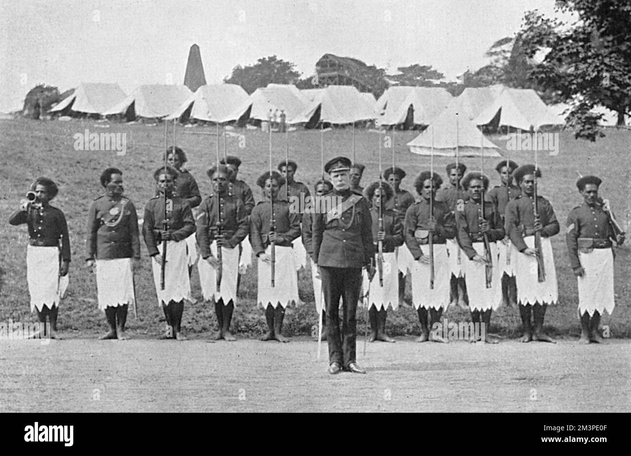 Truppe figiane per il fronte, prima guerra mondiale Foto Stock