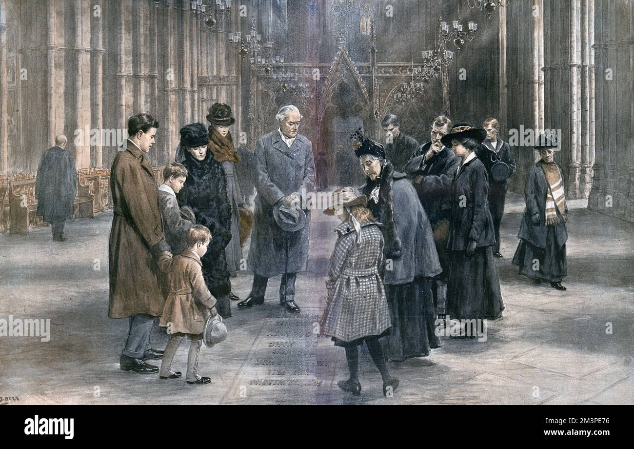 Tomba del Guerriero sconosciuto nell'Abbazia di Westminster Foto Stock