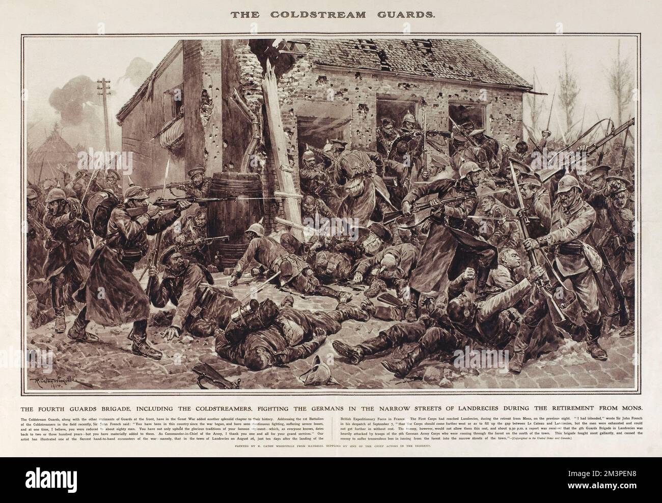 Quarta Brigata della Guardia in Great War Deeds, WW1 Foto Stock
