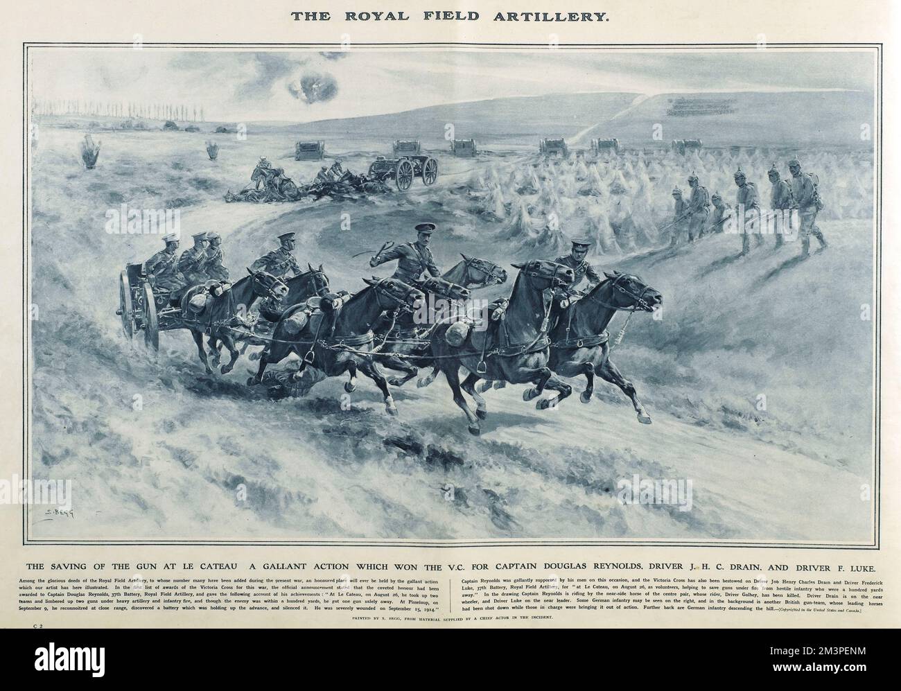 Royal Field Artillery in Great War Deeds, WW1 Foto Stock