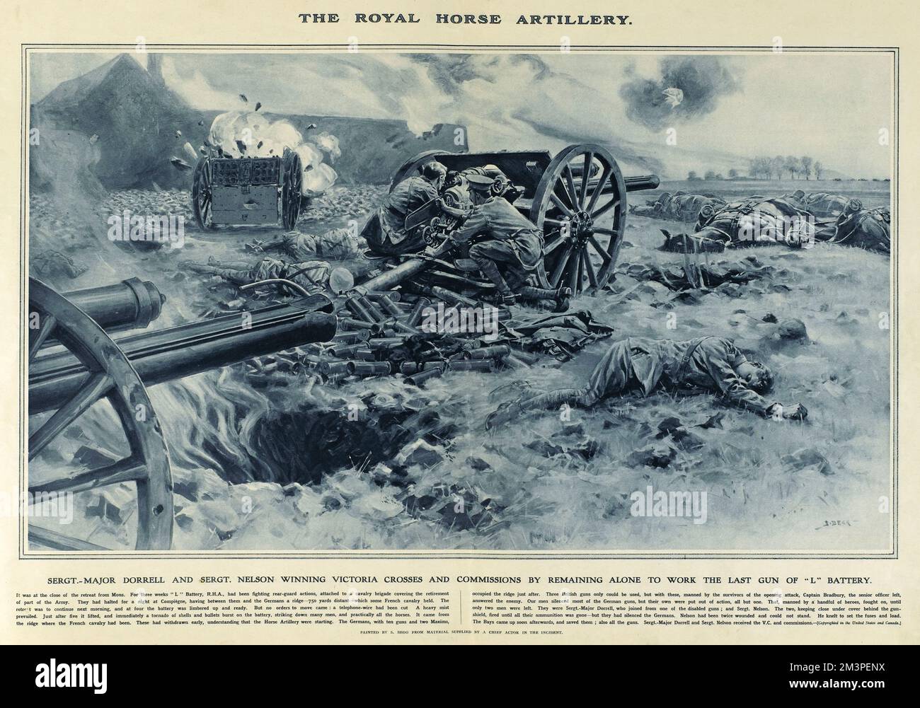 Royal Horse Artillery in Great War Deeds, WW1 Foto Stock
