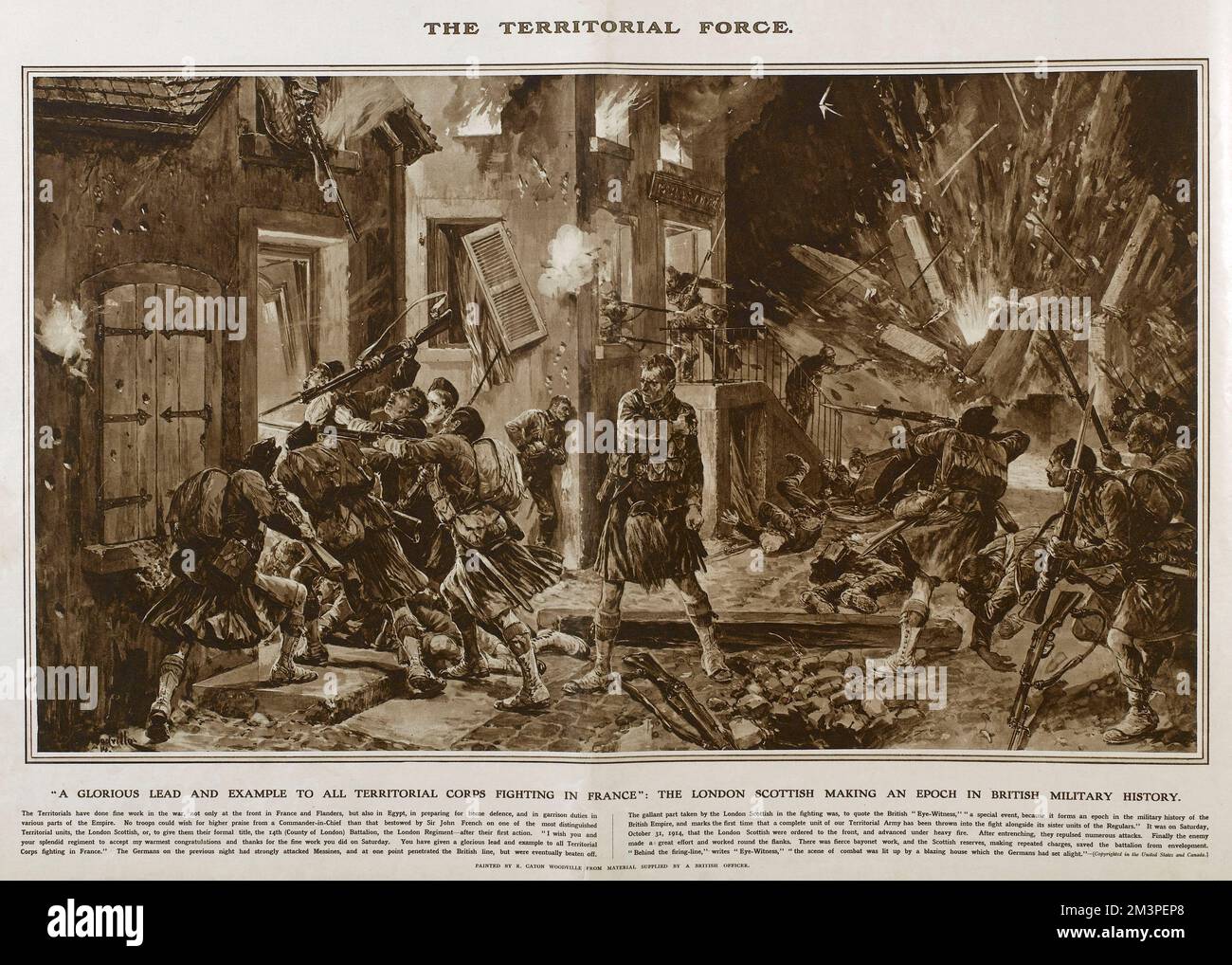 Corpo territoriale in Great War Deeds, WW1 Foto Stock