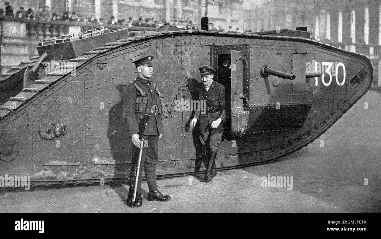 The Tank Bank - Trafalgar Square War Bond Shop, prima guerra mondiale Foto Stock