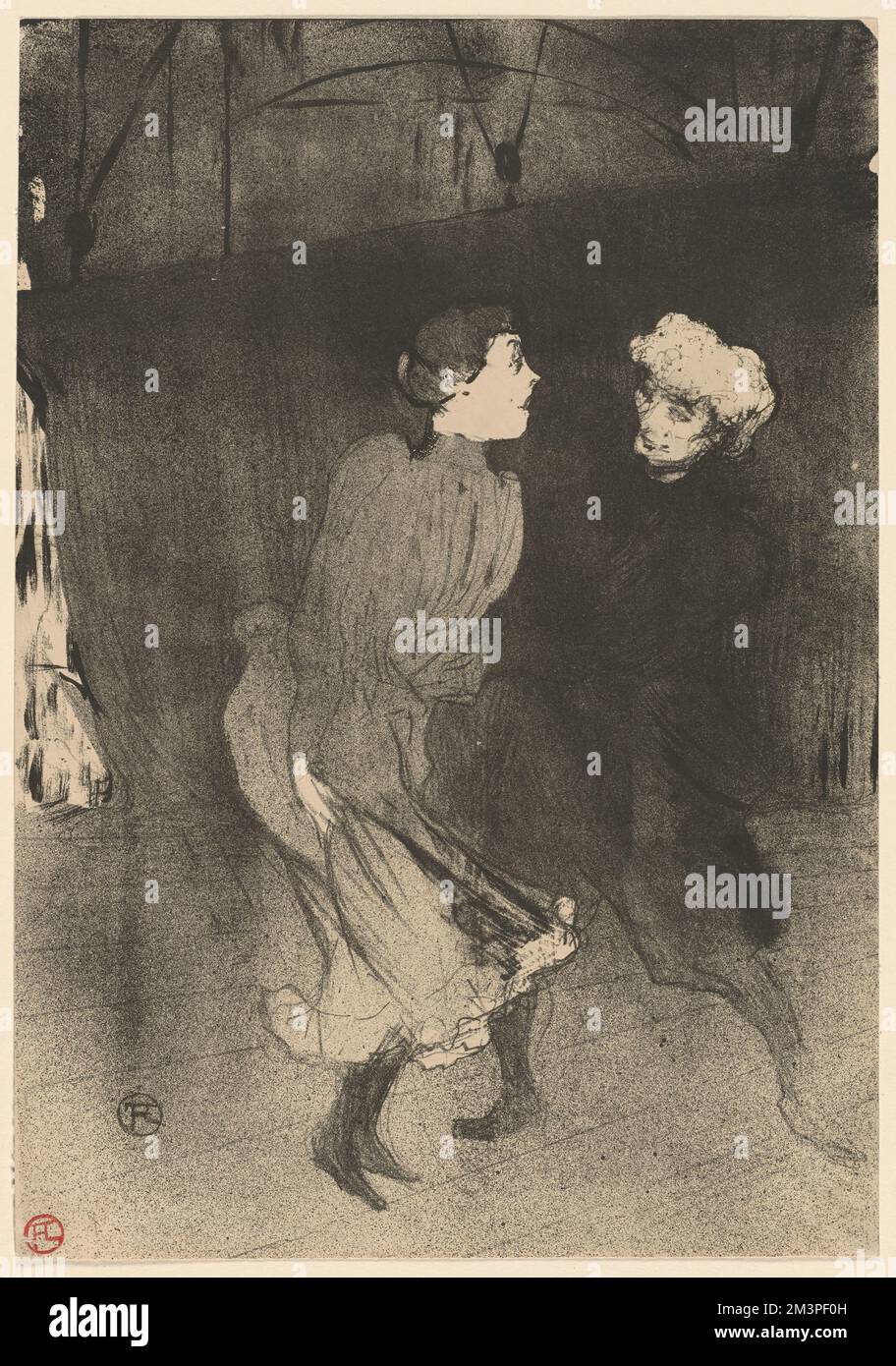 RépéTITION générale aux Folie Bergère - Emilienne d'Alencon et Mariquita , Danzers, Emilienne d', 1870-1945, Folies-Bergère. Henri de Toulouse-Lautrec (1864-1901). Stampe e disegni Foto Stock