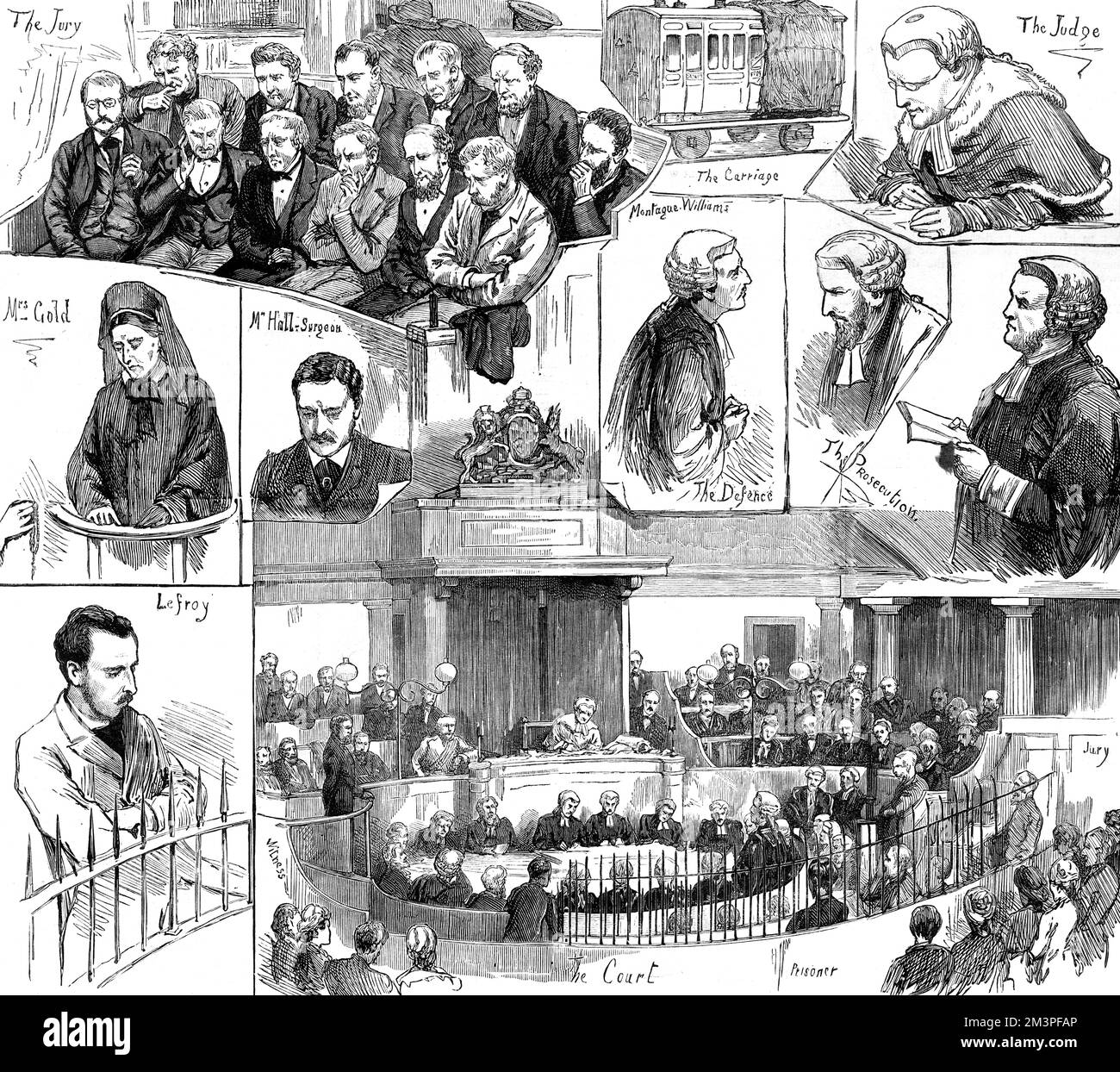 Omicidio della ferrovia di Brighton - Percy Lefroy Mapleton in tribunale Foto Stock