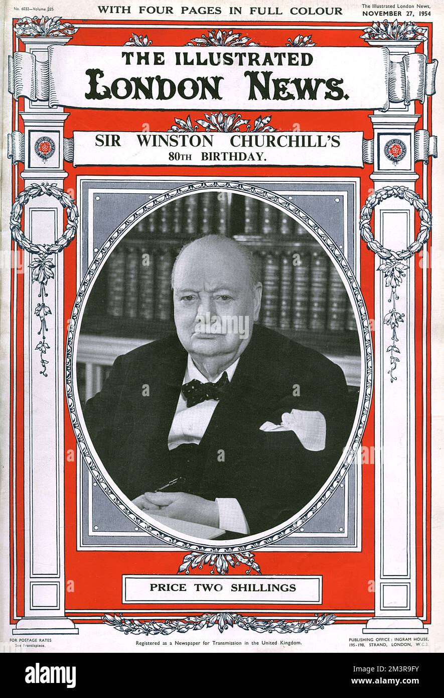 Copertina dell'edizione speciale del 80° compleanno di Churchill Foto Stock