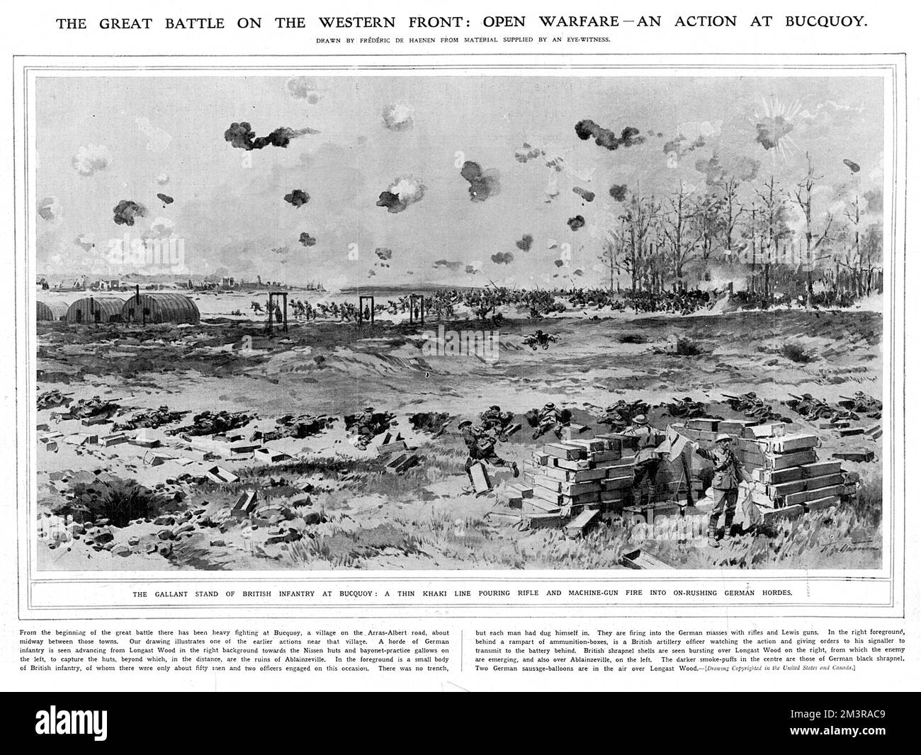 Un'azione a Bucquoy, fronte occidentale 1918 Foto Stock