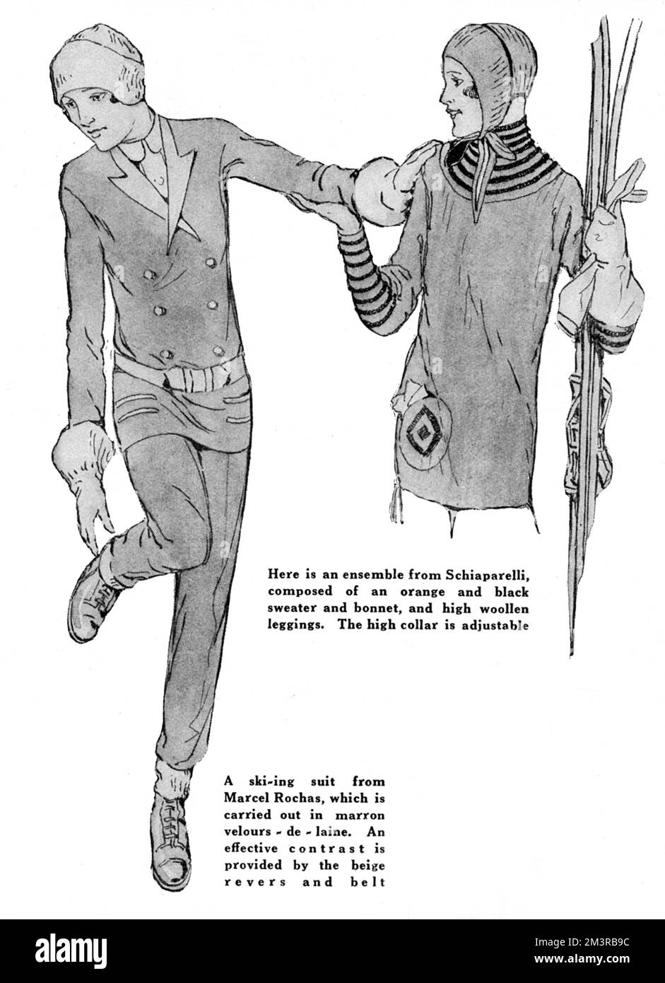 Outfit per gli sport invernali di Elsa Schiaparelli Foto Stock