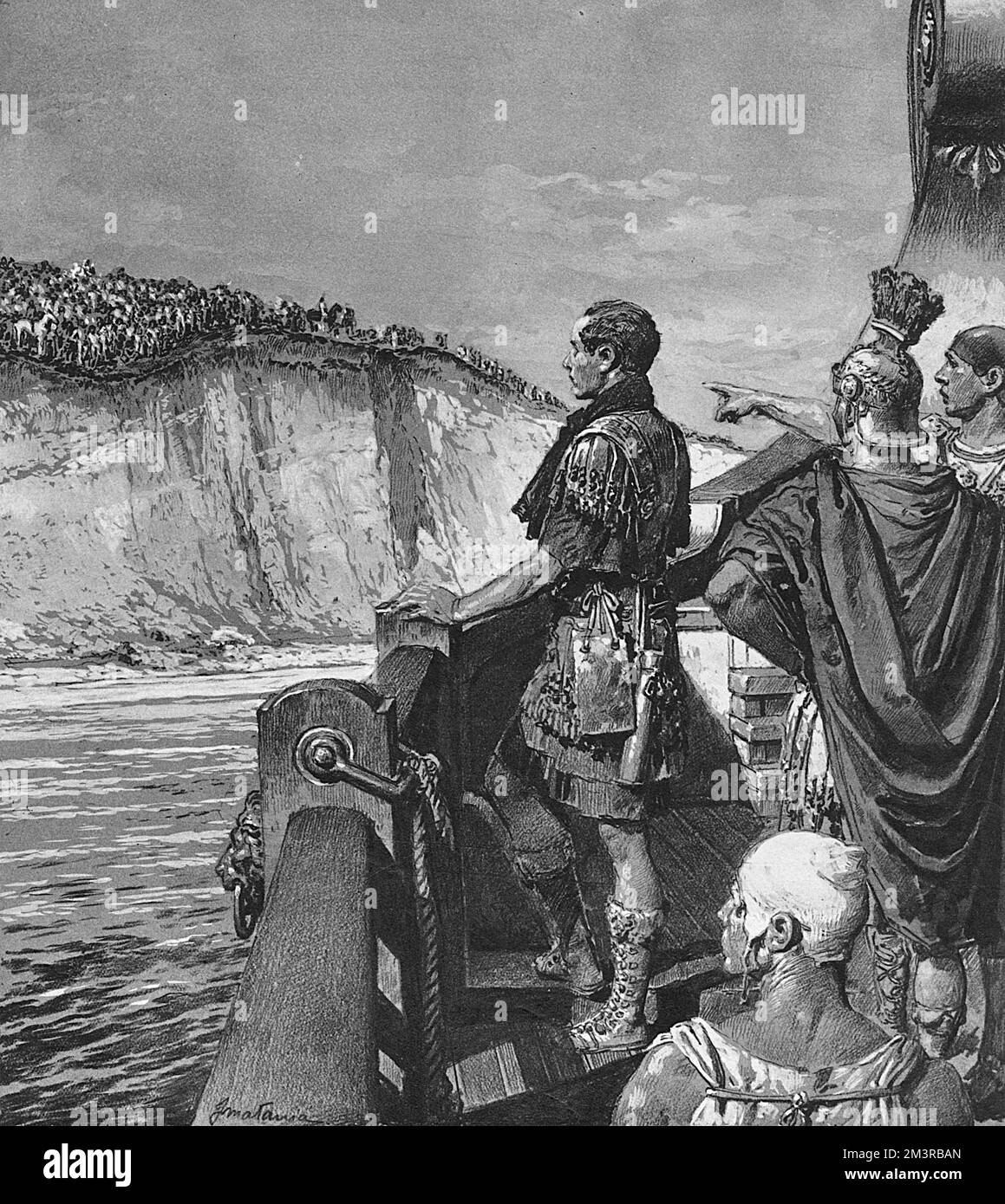 Giulio Cesare invade la Gran Bretagna Foto Stock