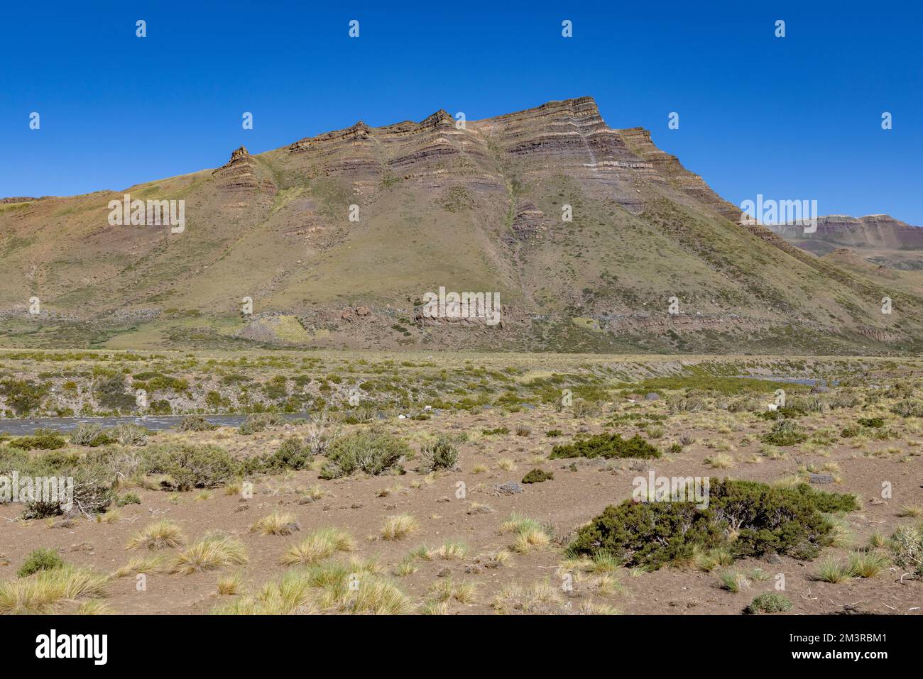 Paesaggio a Paso Vergara - attraversare il confine dal Cile all'Argentina mentre si viaggia in Sud America Foto Stock