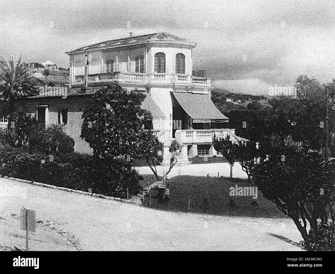 Originariamente costruita in epoca napoleonica da Massena, la lussuosa villa appartenente al produttore cinematografico americano Rex Ingram a Nizza, sulla Costa Azzurra. Data: 1927 Foto Stock