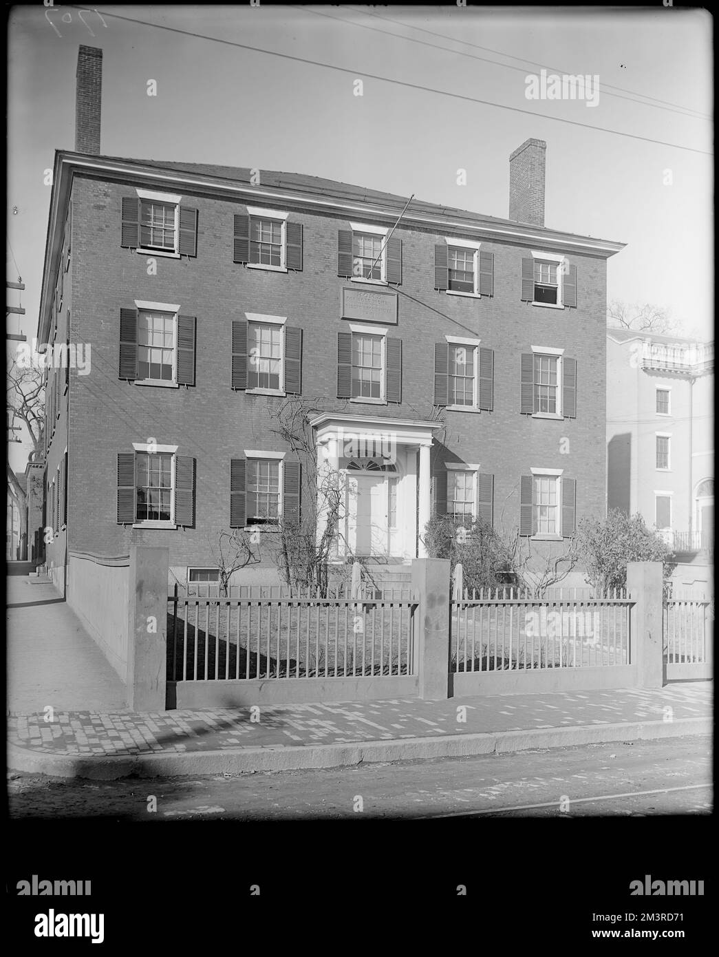 Salem, 180 Derby Street, Benjamin Crowninshield casa, 1810 , Case, Crowninshield, Benjamin Williams, 1772-1851. Frank Cousins Collezione di negativi in lastra di vetro Foto Stock