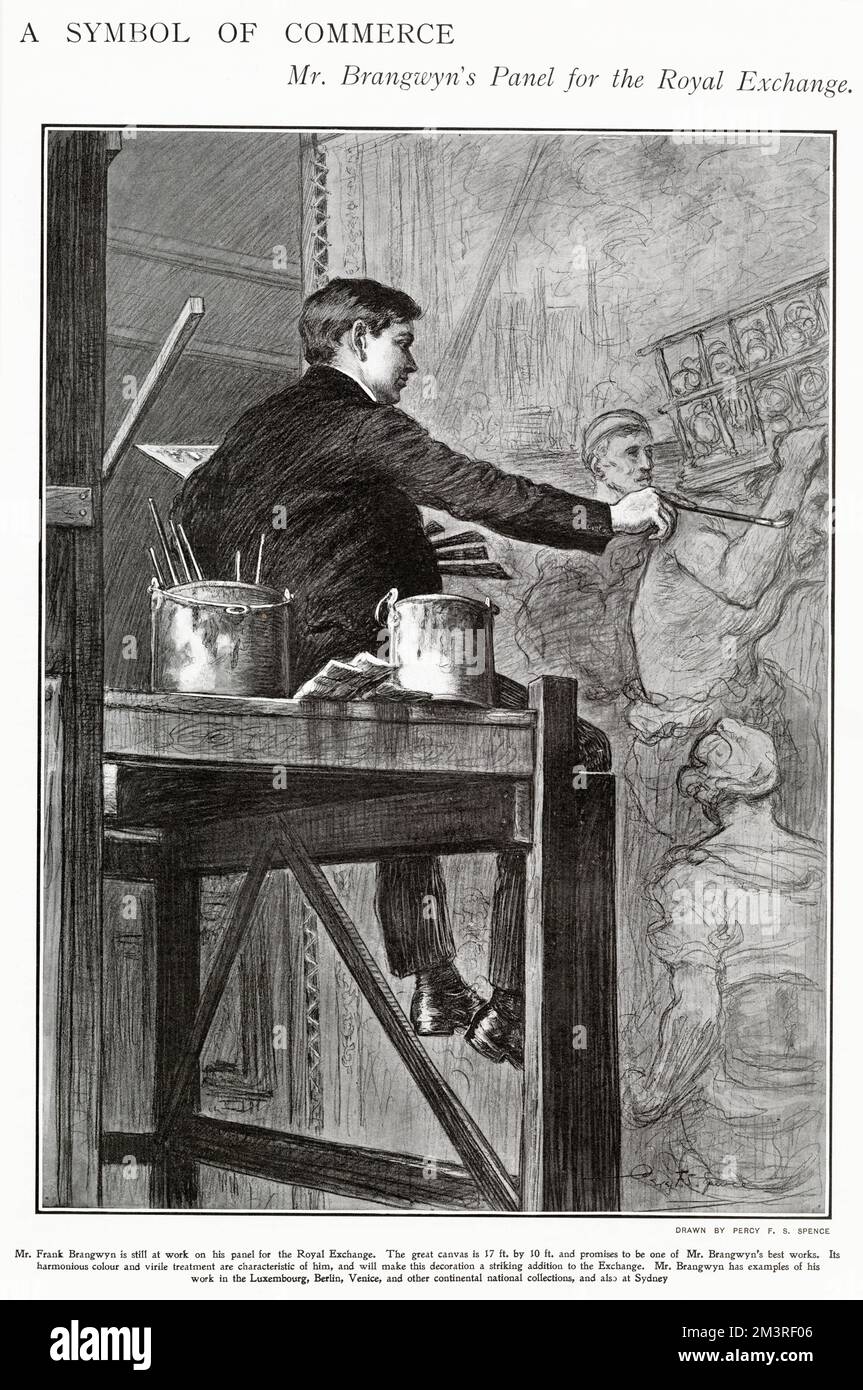 Frank Brangwyn' Panel per il Royal Exchange, Londra 1903 Foto Stock