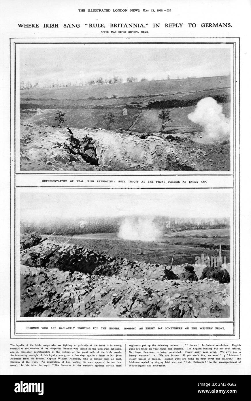 Dove gli irlandesi cantavano Rule, Britannia in risposta ai tedeschi Foto Stock