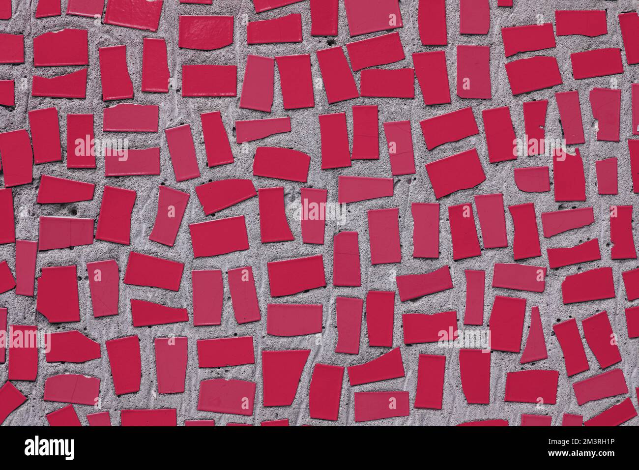 Moderno motivo astratto di sfondo a mosaico magenta massiccio Foto Stock