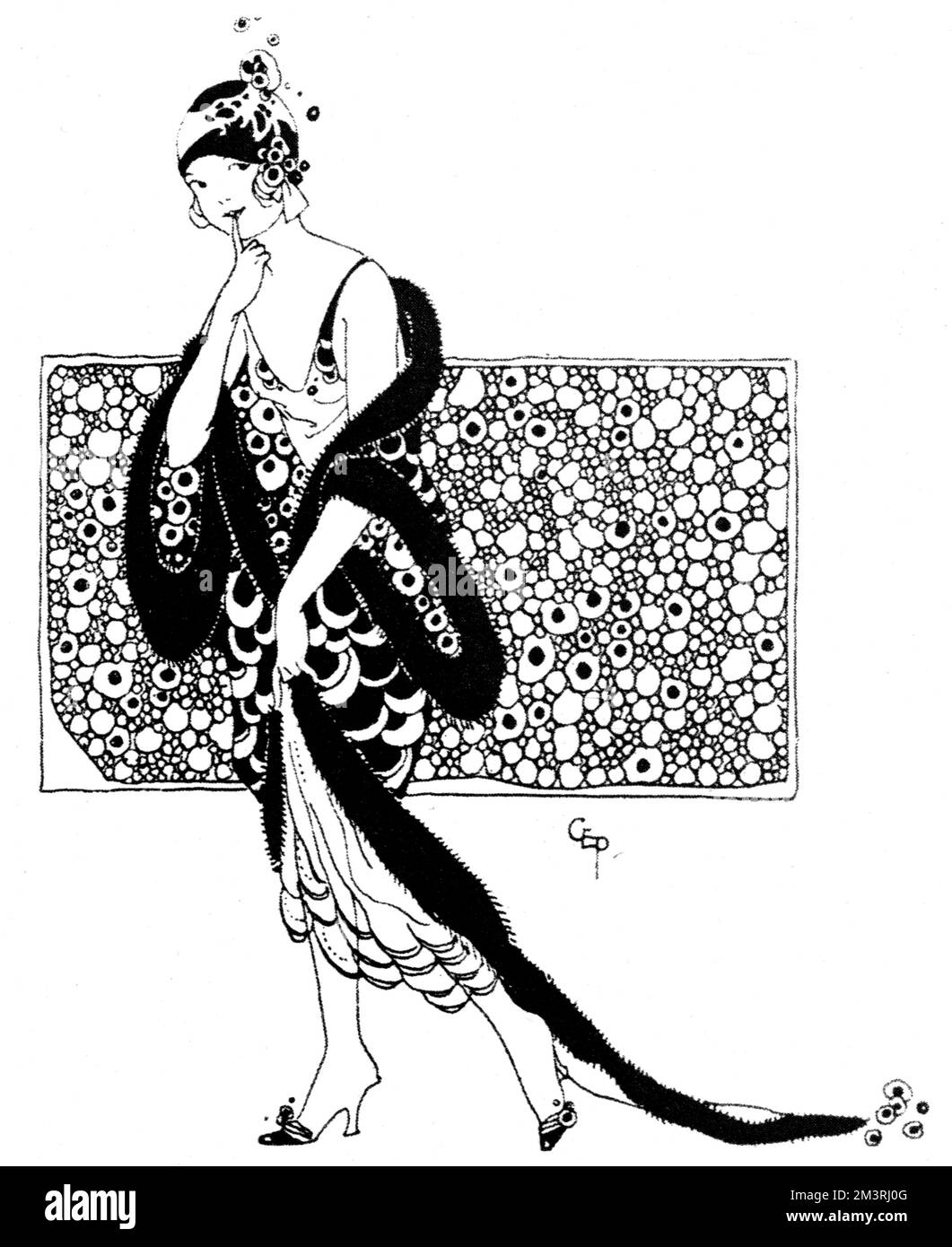 Giovane signora elegante e maliziosa Foto Stock