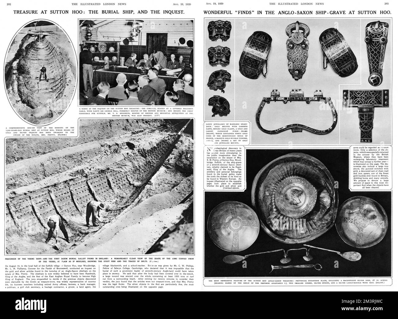 Tesoro di Sutton Hoo Foto Stock