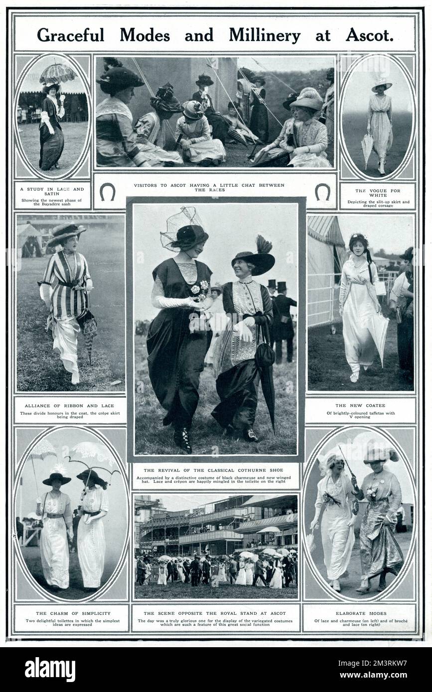 Ascot Mode 1913 Foto Stock Ascot Mode 1913 Foto Stock