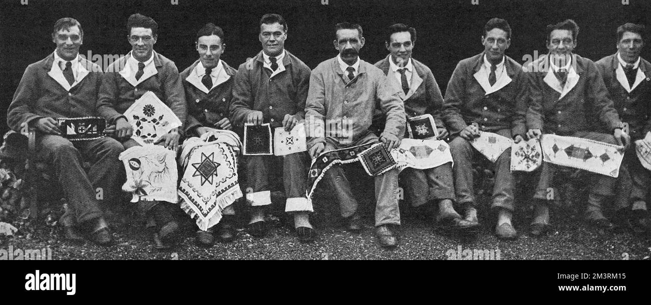 Summerdown Camp Needlework Guild - soldati convalescenti della prima guerra mondiale Foto Stock