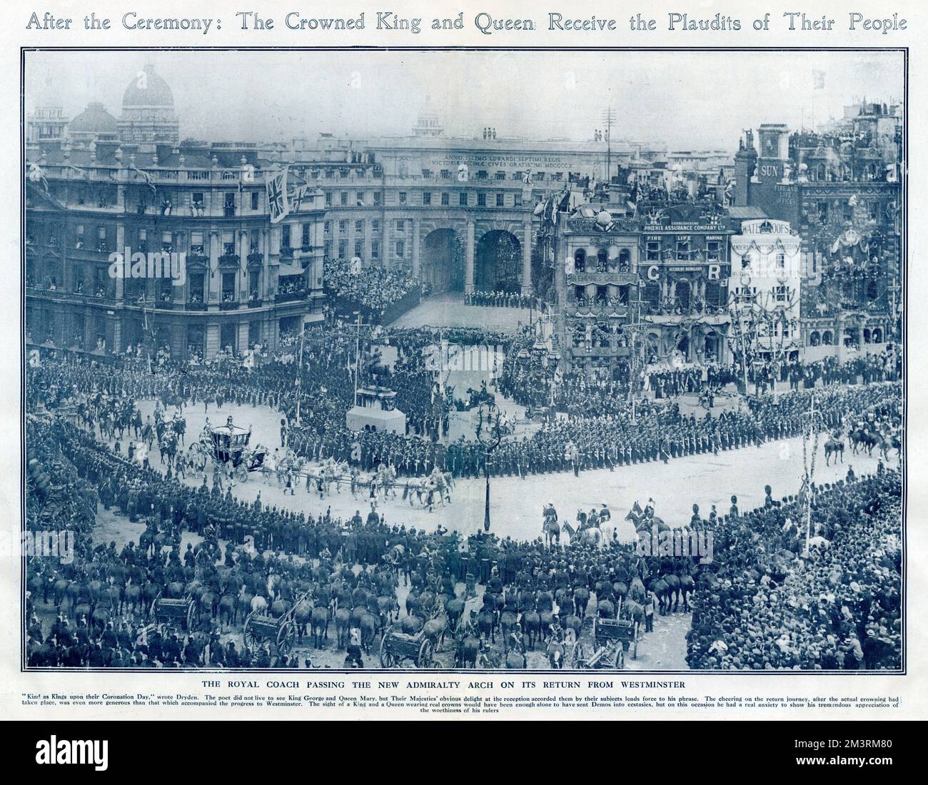 Incoronazione di re Giorgio V, viaggio di ritorno 1911 Foto Stock