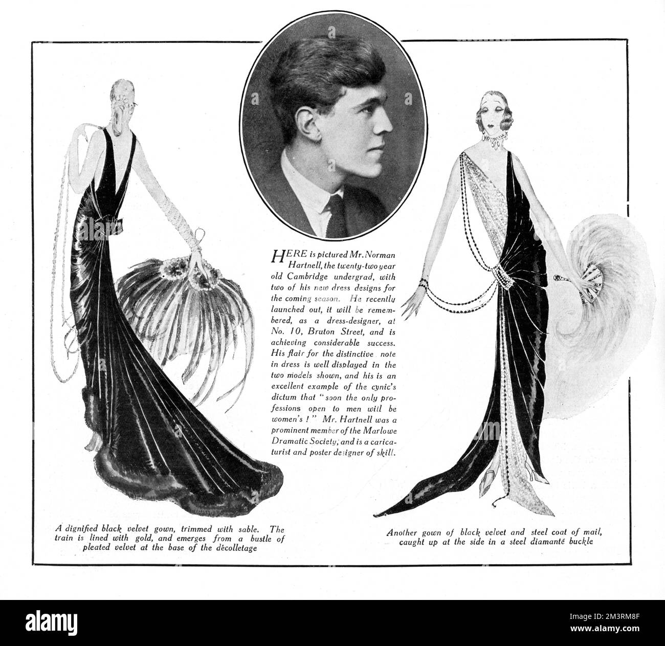 Norman Hartnell e Dress Designs, 1924 Foto Stock