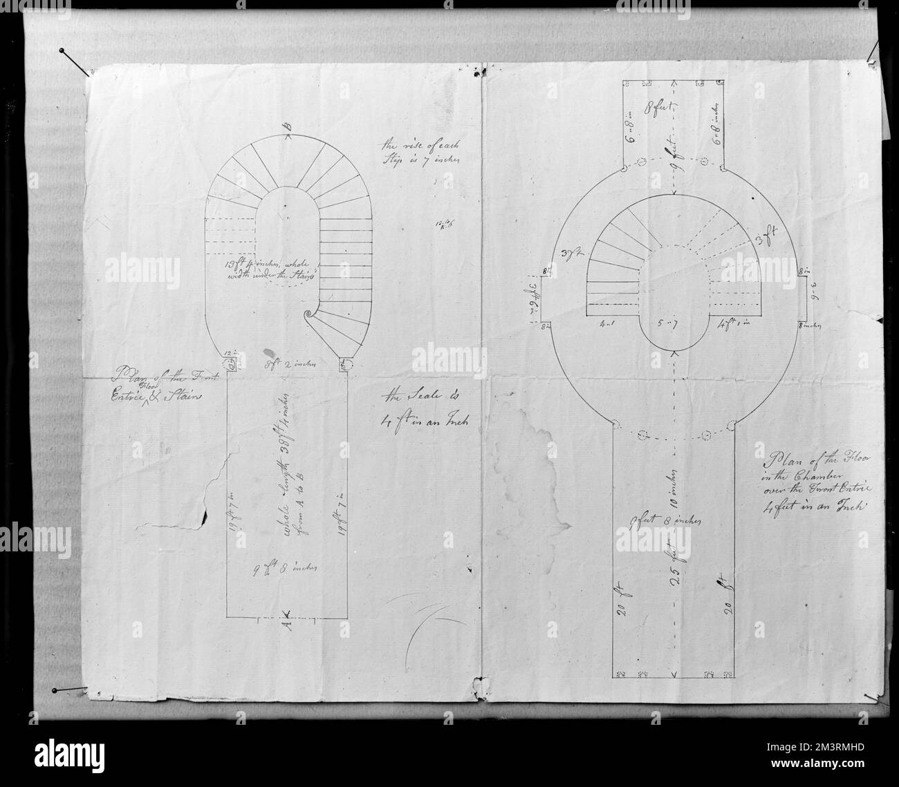 Salem, Derby Square, mappe e piani, interni Elias Hasket Derby casa, Case, piani, Derby, Ezechiel H. Ezechiel Hersey, 1772-1852. Frank Cousins Collezione di negativi in lastra di vetro Foto Stock