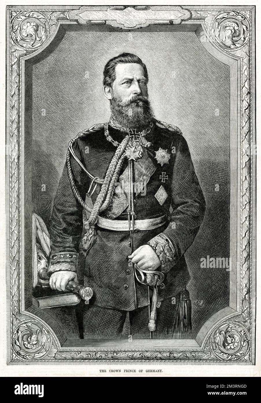 Federico III, imperatore tedesco (1831 - 1888), imperatore tedesco e re di Prussia per novantanove giorni nel 1888, anno dei tre Imperatori. Data: 1883 Foto Stock