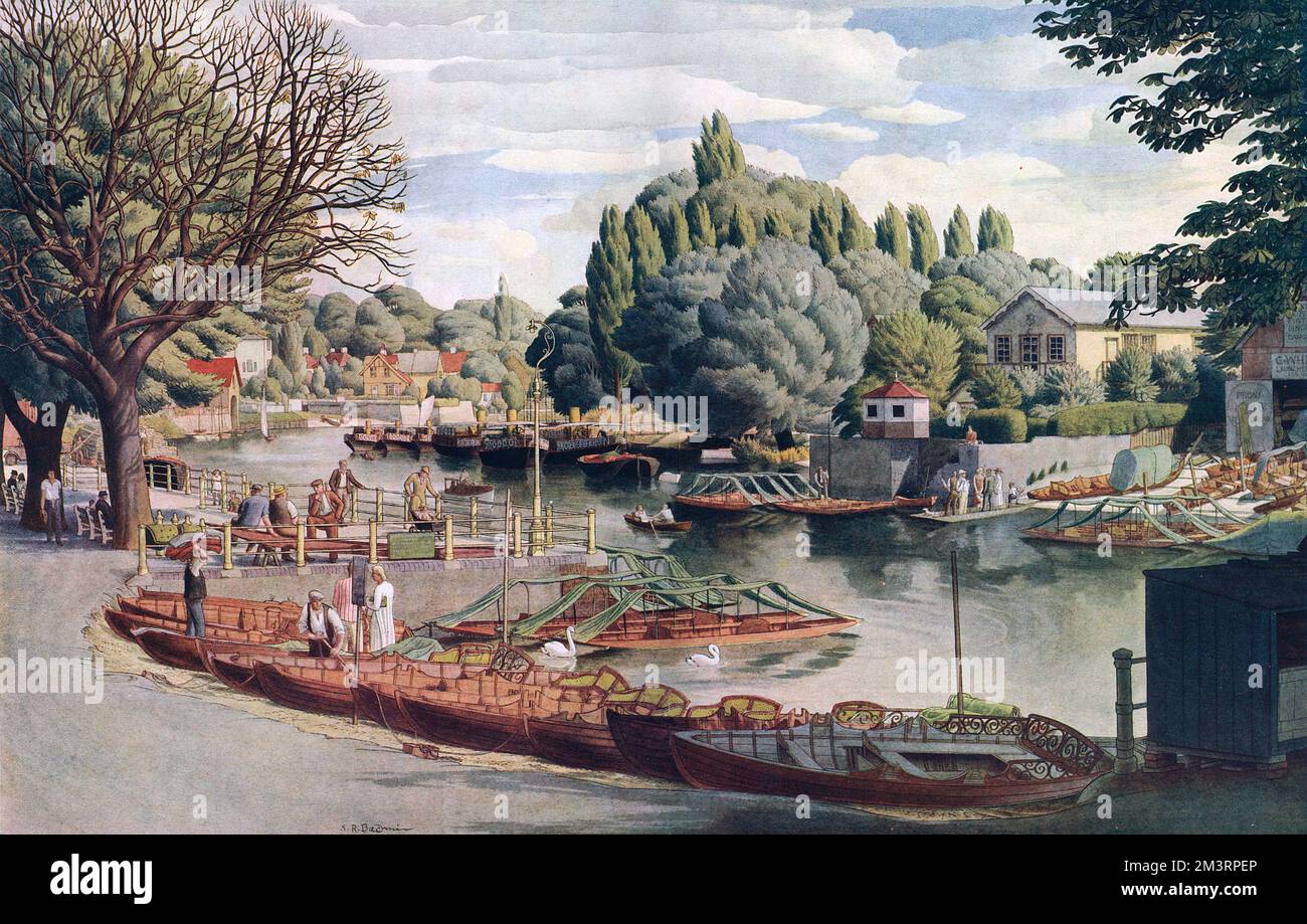 Eel Pie Island da Twickenham Foto Stock