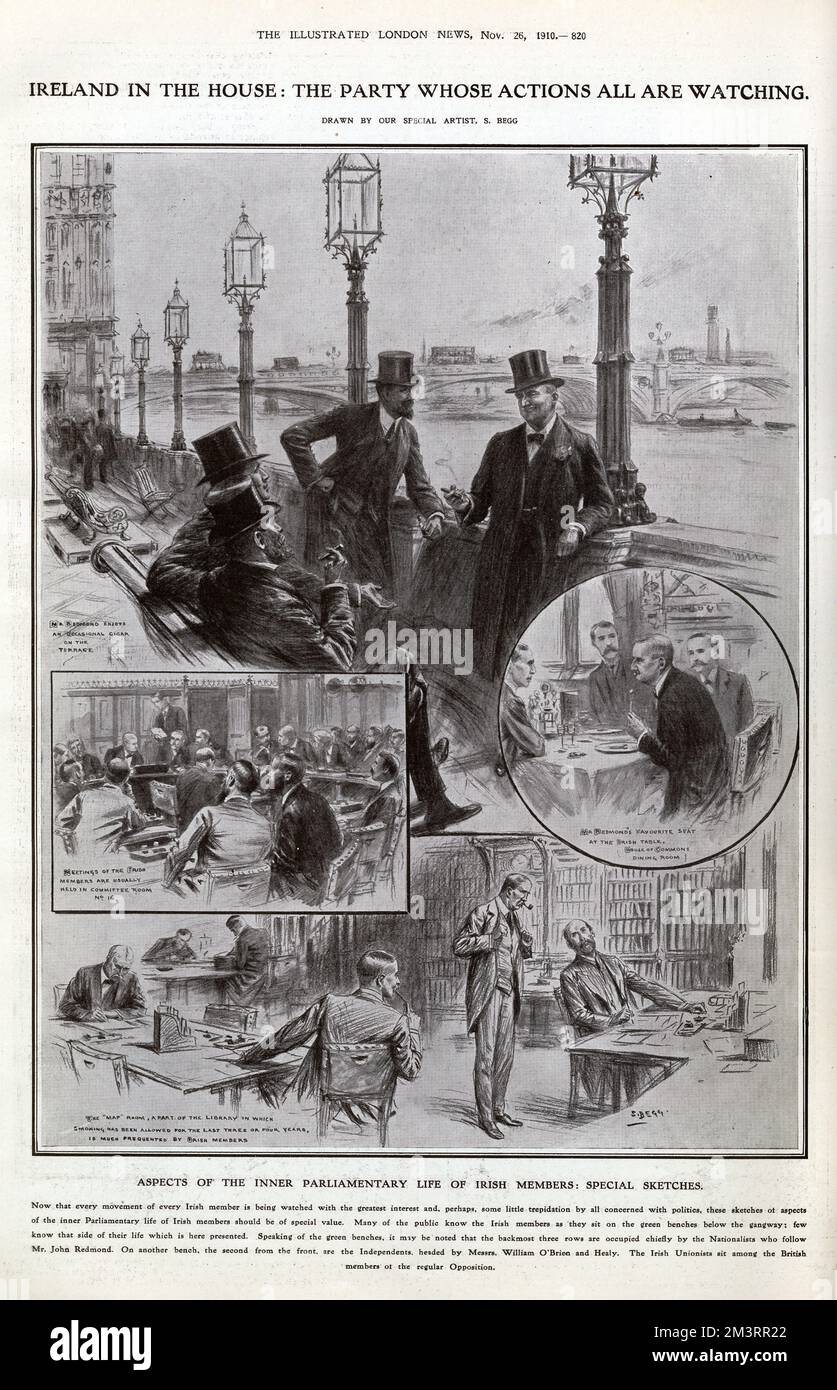 Aspetti della vita parlamentare interna dei membri irlandesi Foto Stock