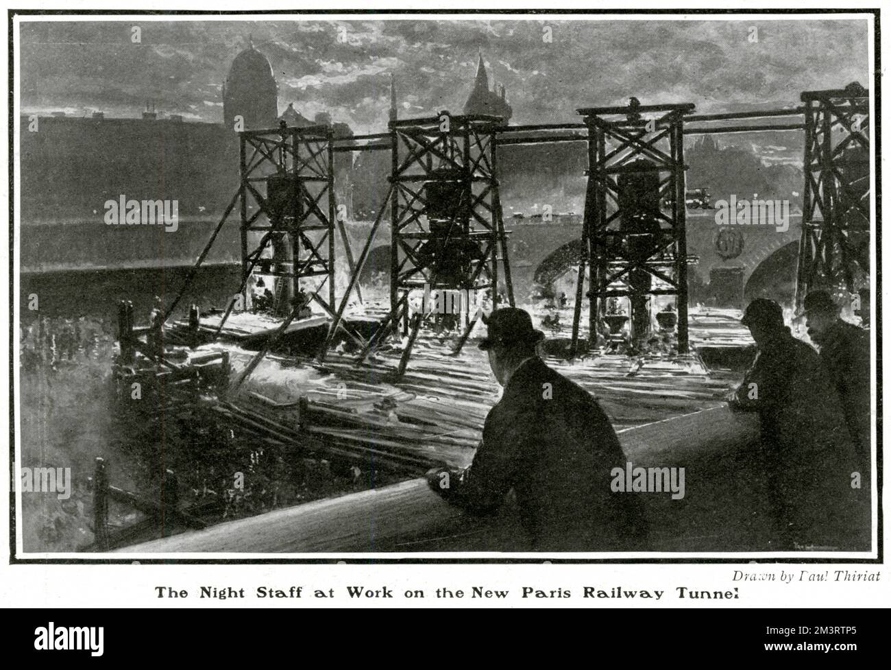 Nuovo tunnel sotto la Senna 1905 Foto Stock