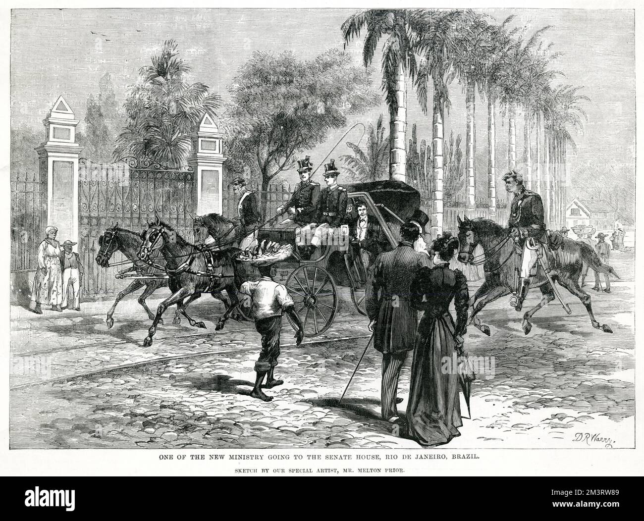 Nuovo ministro in arrivo alla camera del Senato a Rio de Janeiro Foto Stock