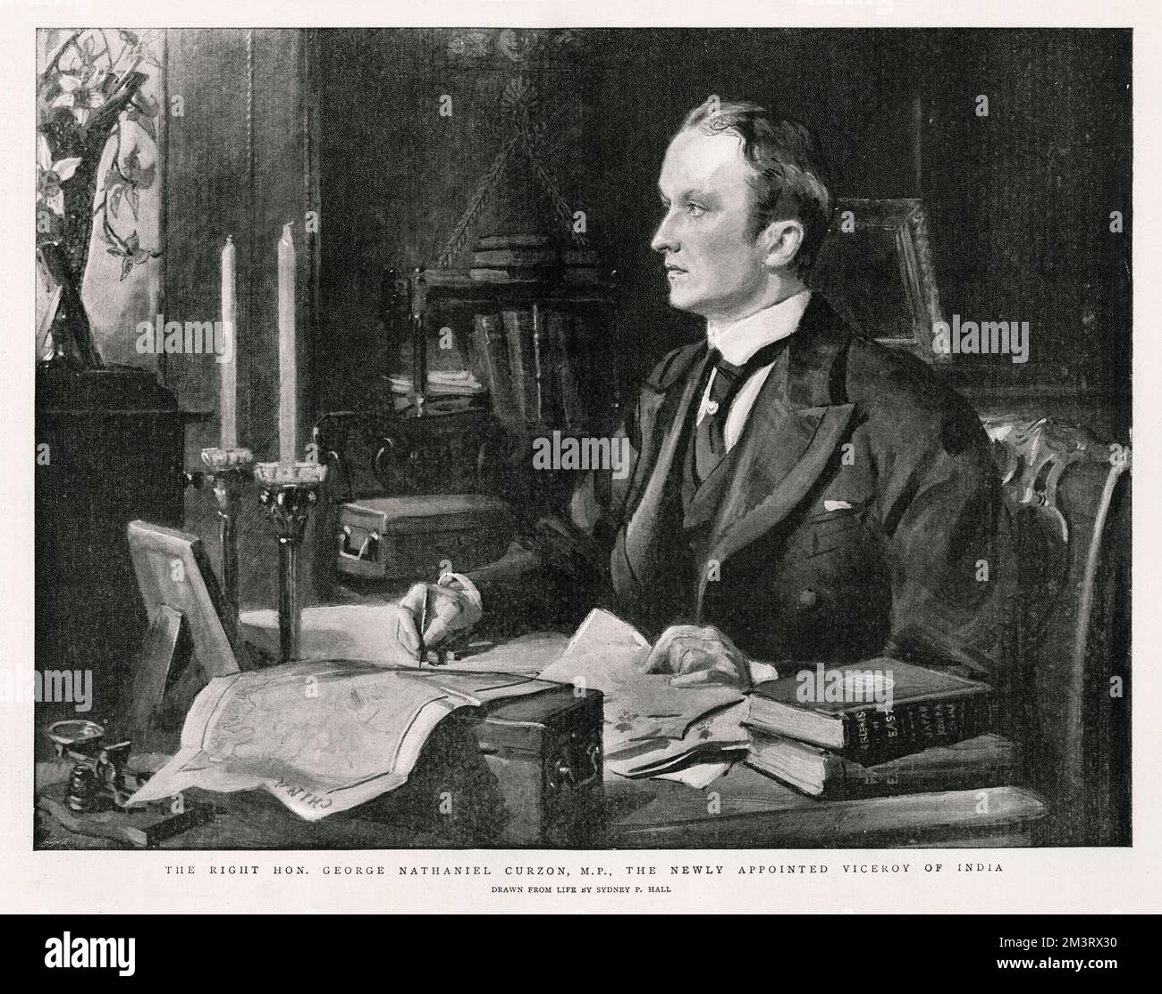 George Nathaniel Curzon, appena nominato viceré dell'India Foto Stock