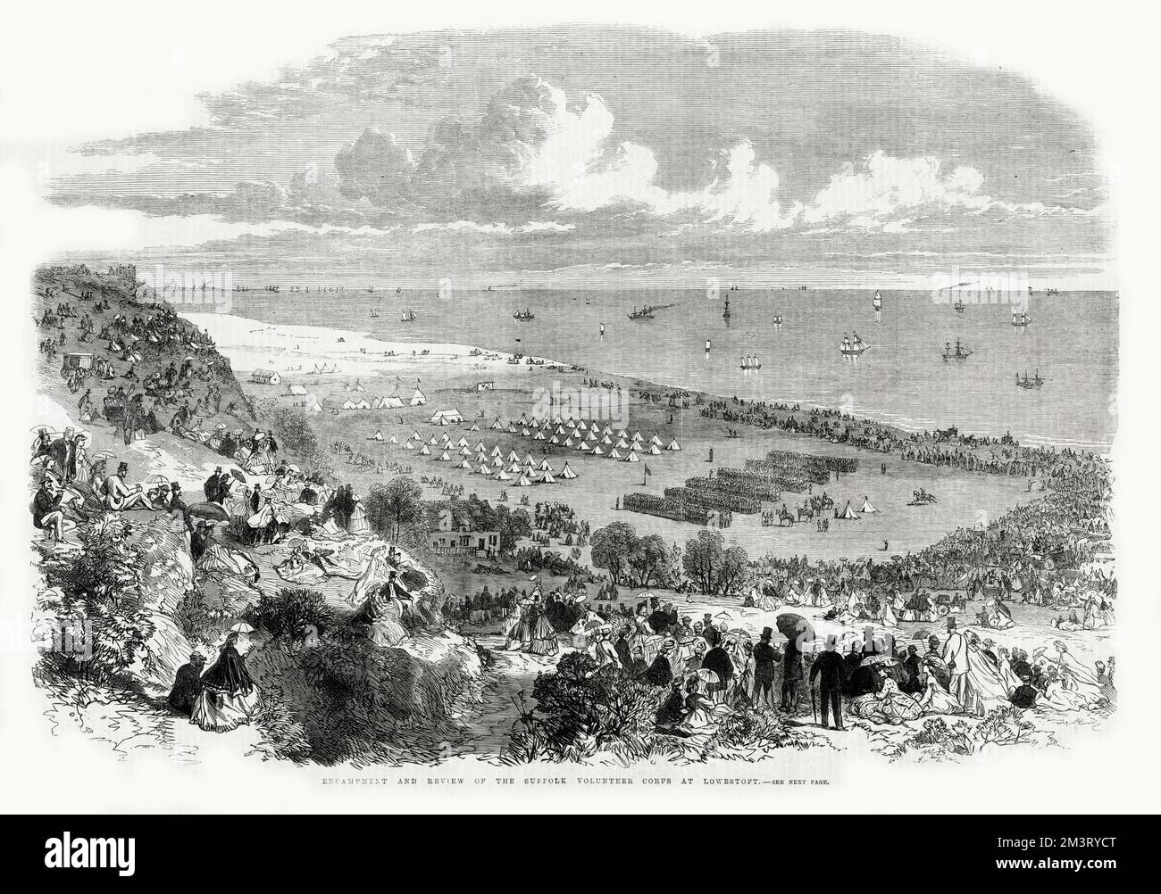 Accampamento e revisione - Suffolk Volunteer Corps a Lowestoft Foto Stock