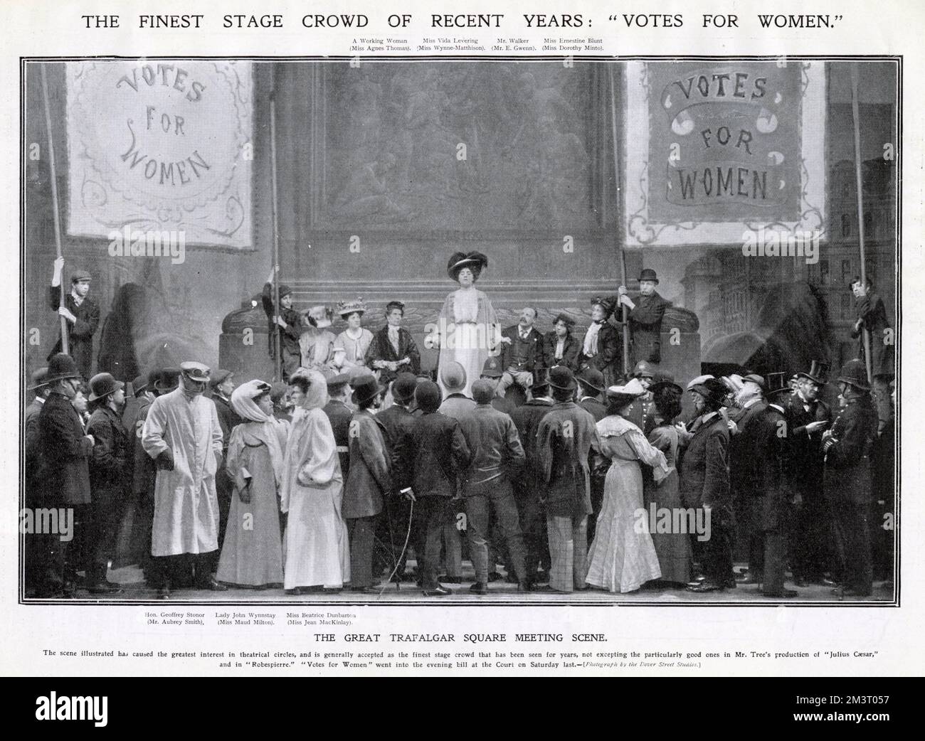 Voti per le donne al Court Theatre 1907 Foto Stock
