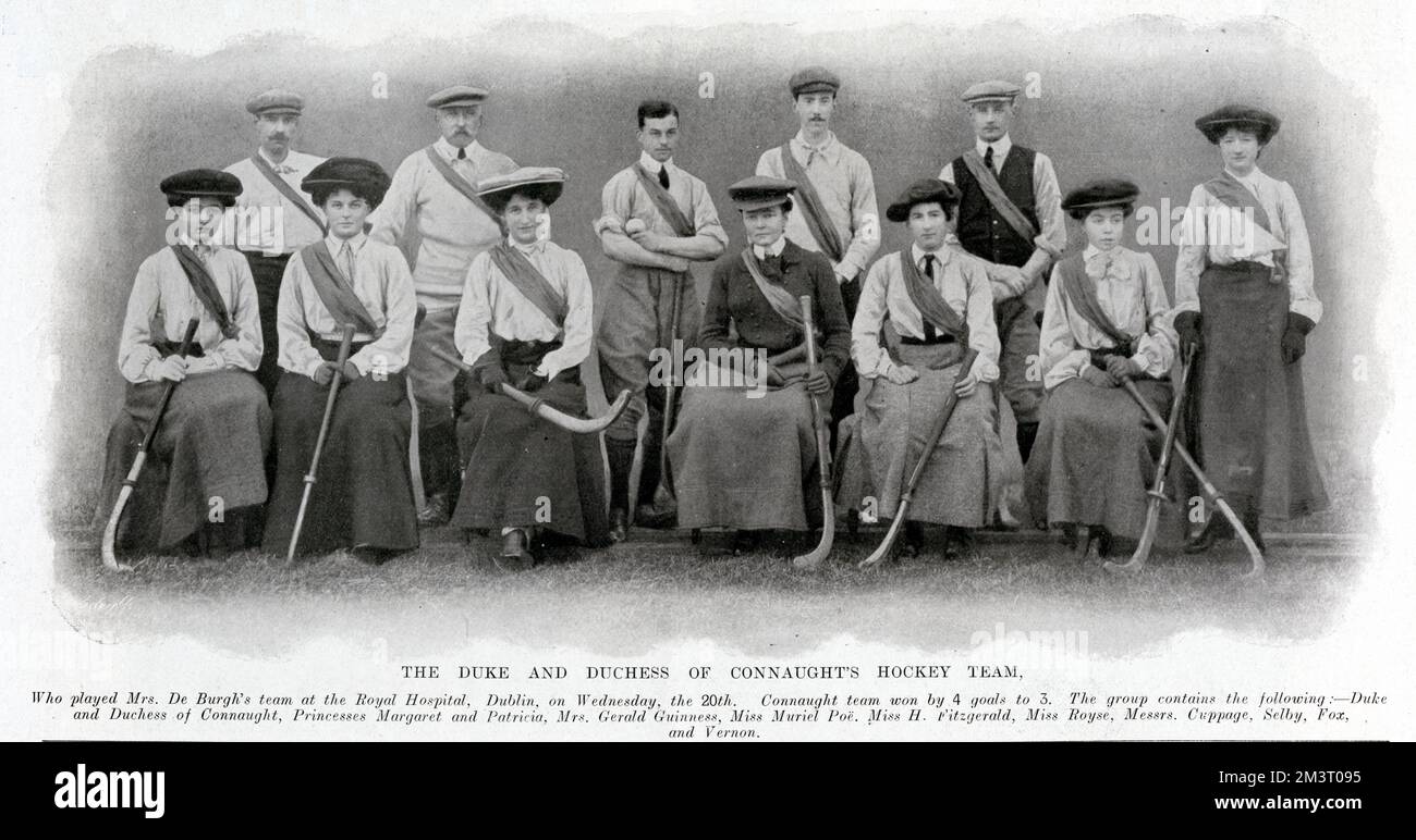 La squadra di hockey del Duca e della Duchessa di Connaught Foto Stock