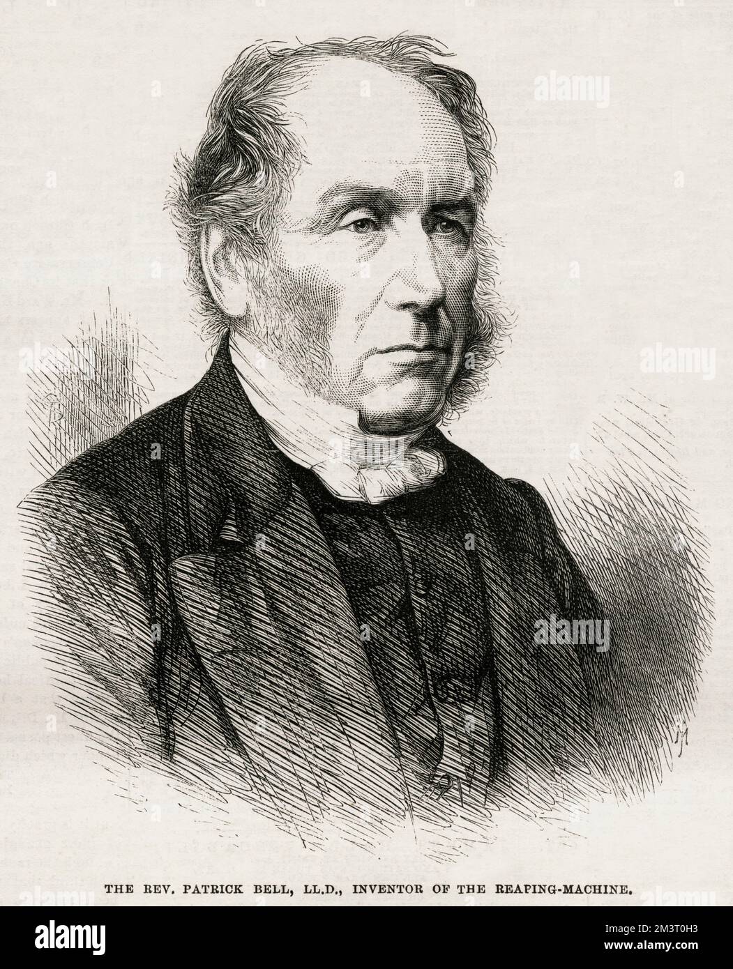 Il reverendo Patrick Bell (1799 - 1869), ministro della Chiesa di Scozia e inventore della macchina per la pesca. Foto Stock