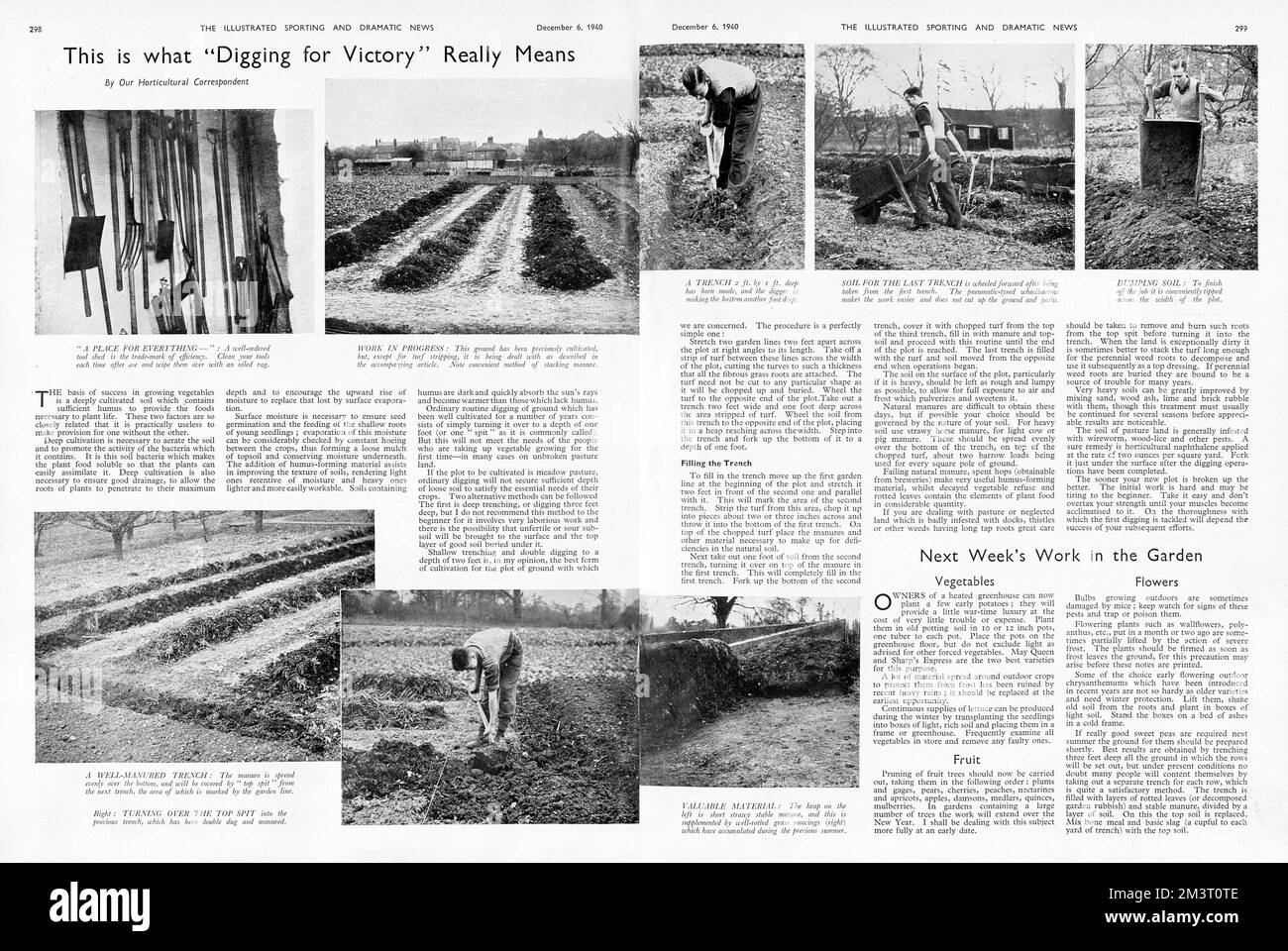 Quello che scavare per la vittoria significa davvero, 1940 Foto Stock