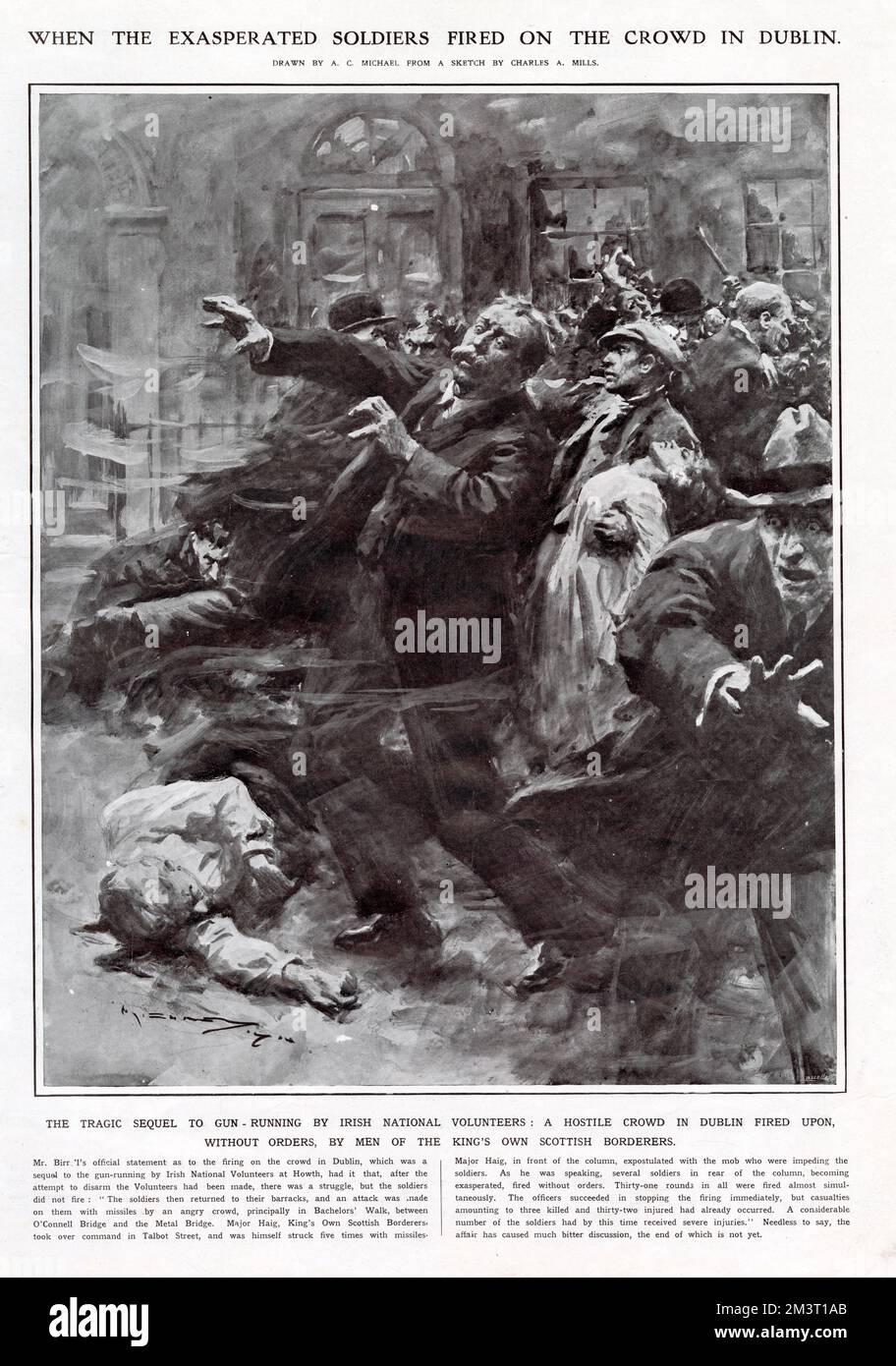 Dubliners ucciso da soldati britannici, agosto 1914 Foto Stock