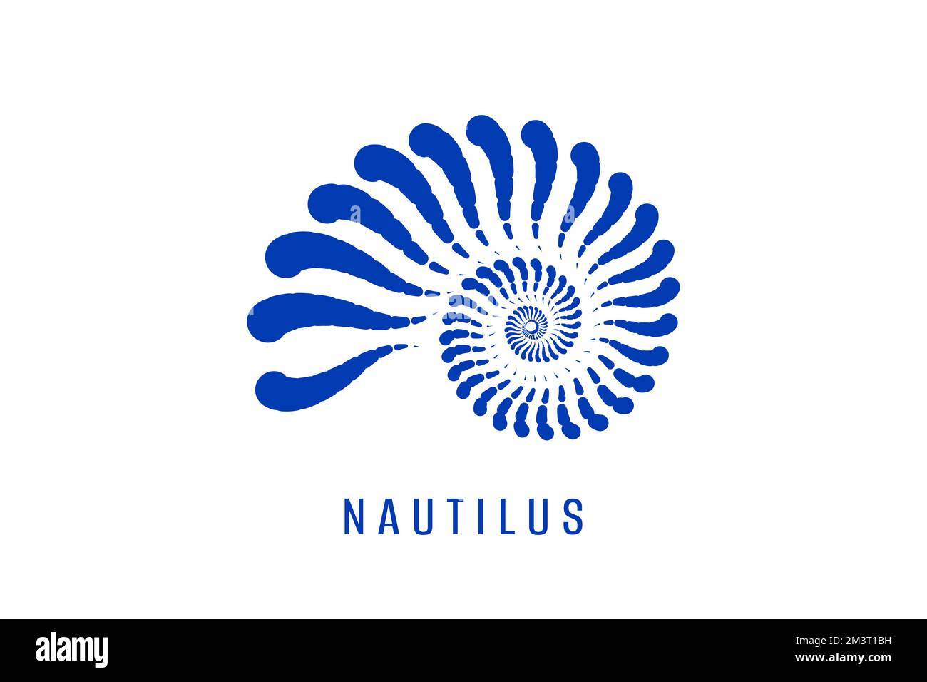 Logo Nautilus shell. Illustrazione del vettore del modello di disegno Illustrazione Vettoriale