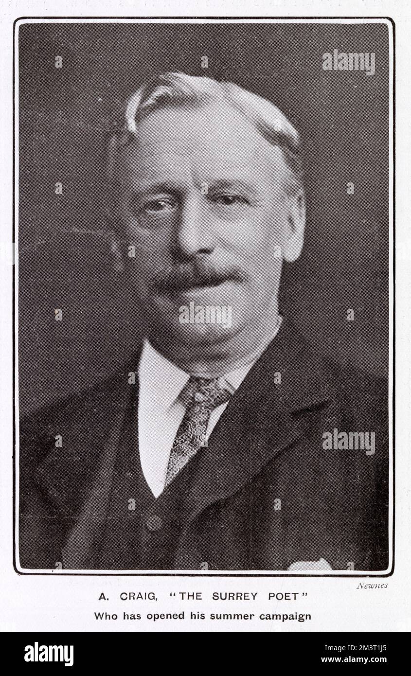 Albert Craig, il poeta del Surrey Foto Stock Albert Craig, il poeta del Surrey Foto Stock