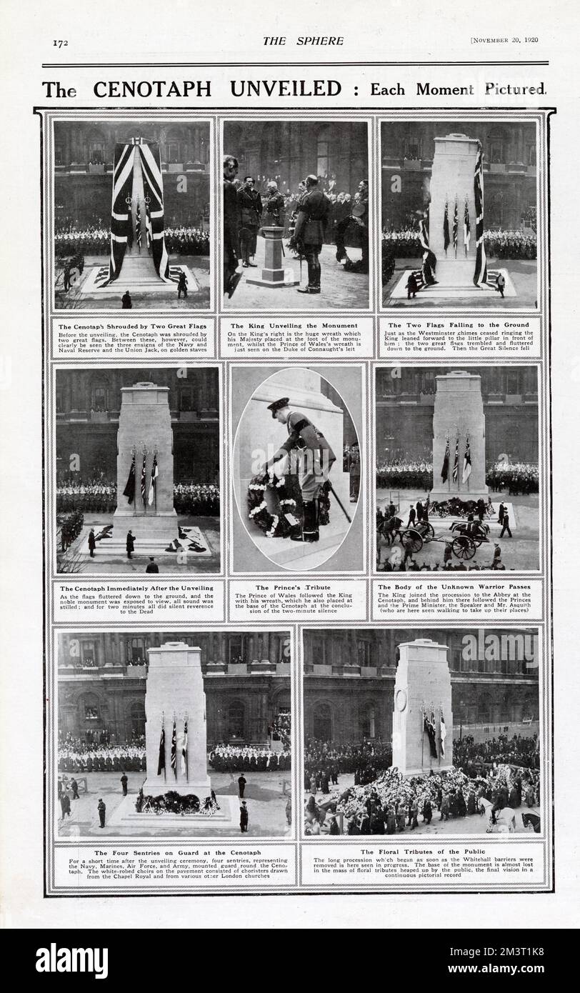 Cenotaph, War Memorial 1920 Foto Stock
