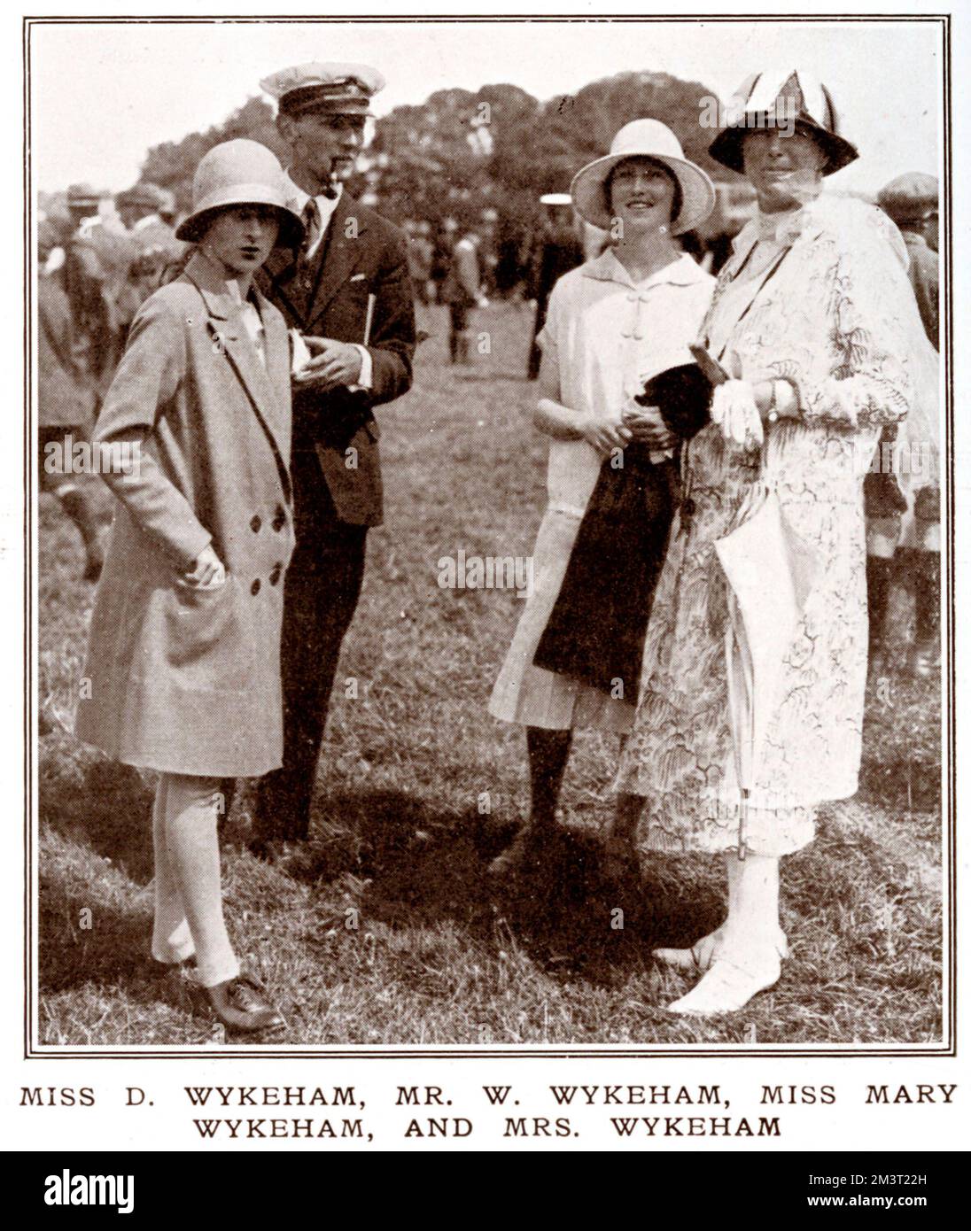 Wykeham, W. Wykeham, Mary Wykeham e Wykeham alla fiera agricola dell'isola di Wight. Foto Stock