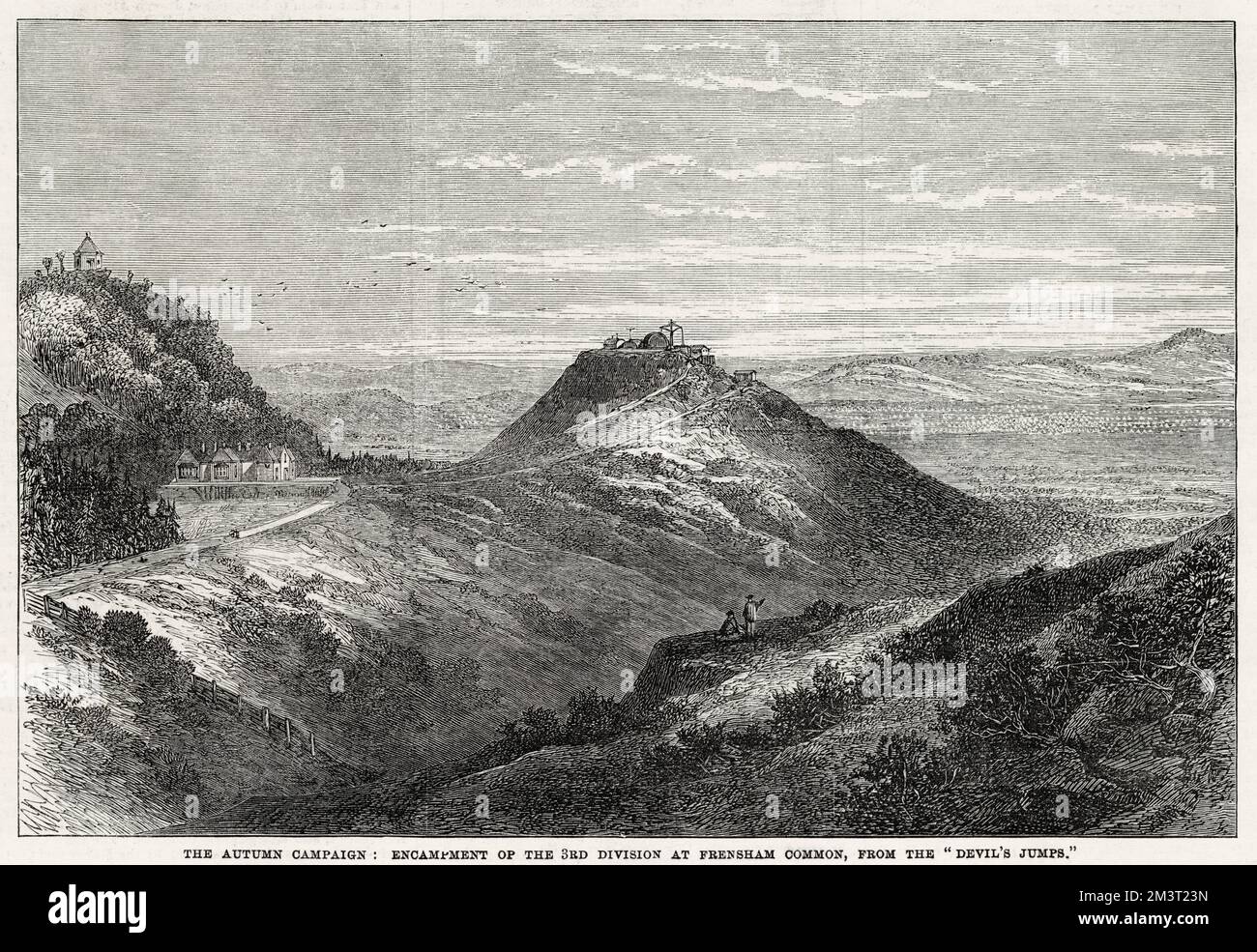 Accampamento della 3rd Division a Frenham Common Foto Stock