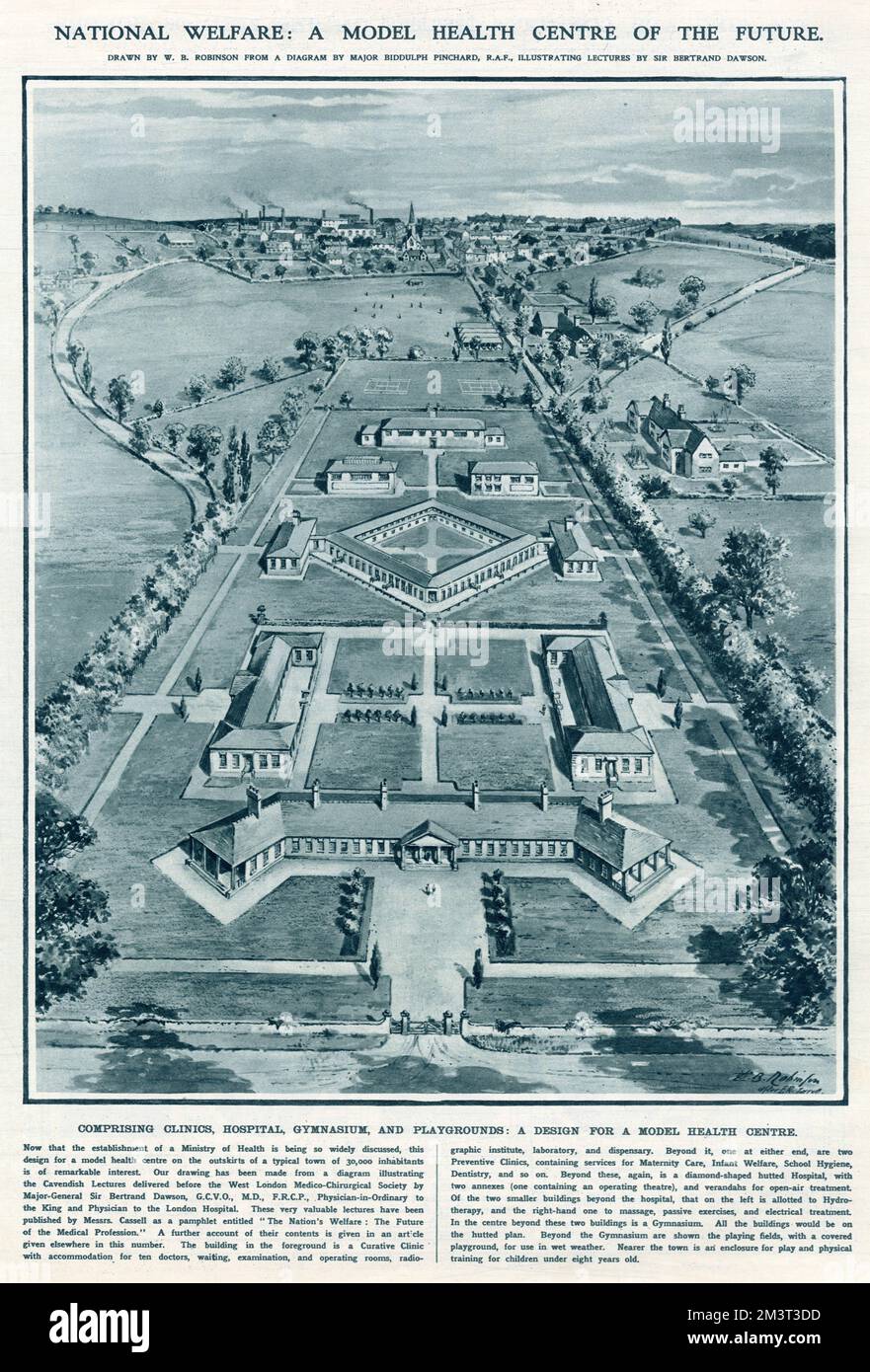 National Welfare - modello per un centro sanitario per il futuro Foto Stock