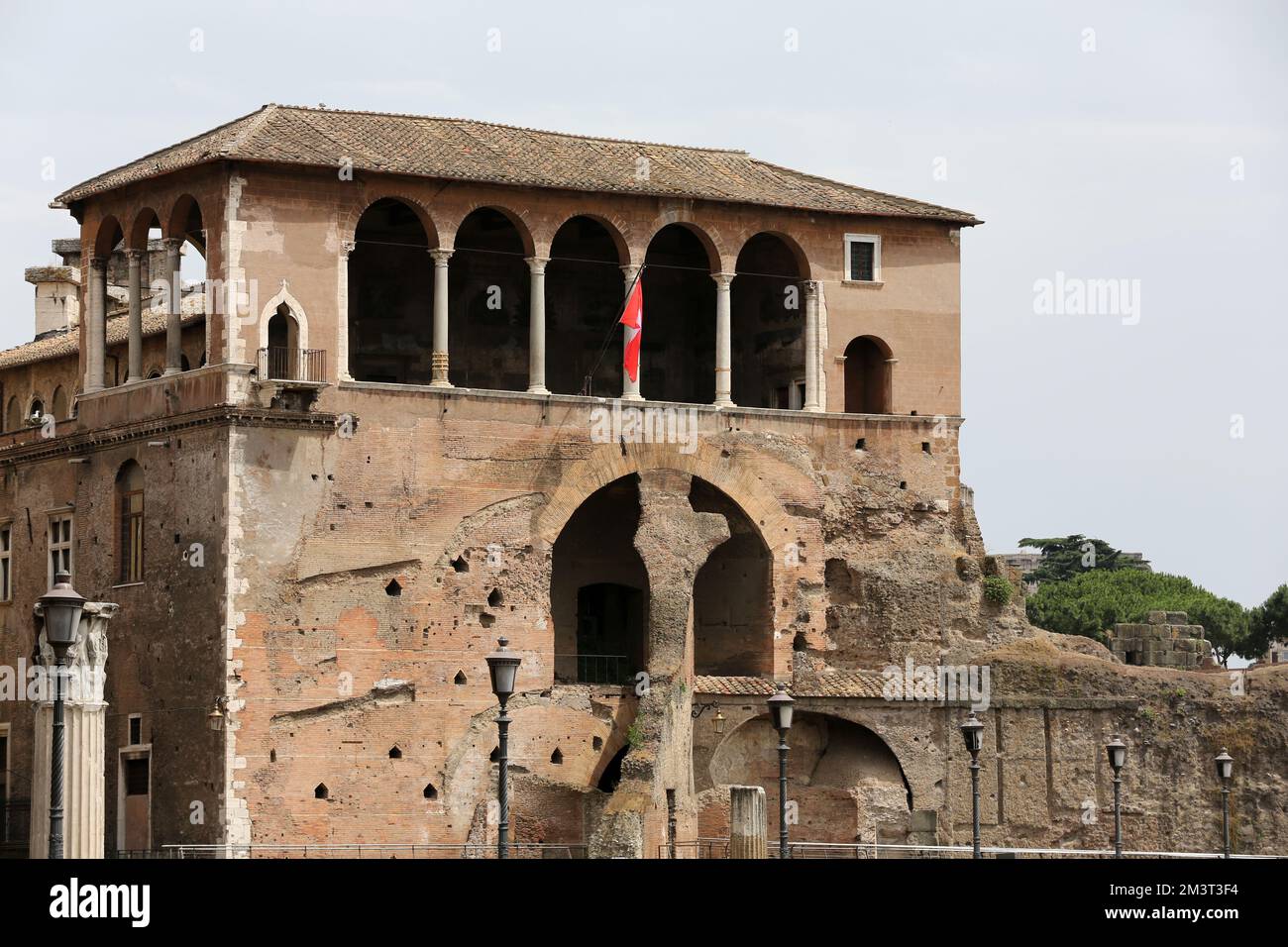 Le rovine dei Mercati di Traiano (Mercati di Traiano Roma). Italia Foto Stock