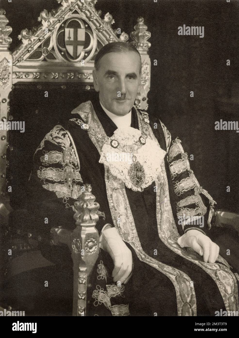 Sir Rupert de la Bere (1893-1978), uomo d'affari britannico, politico del partito conservatore e sindaco di Londra per il 1952-53. Data: 1950s Foto Stock