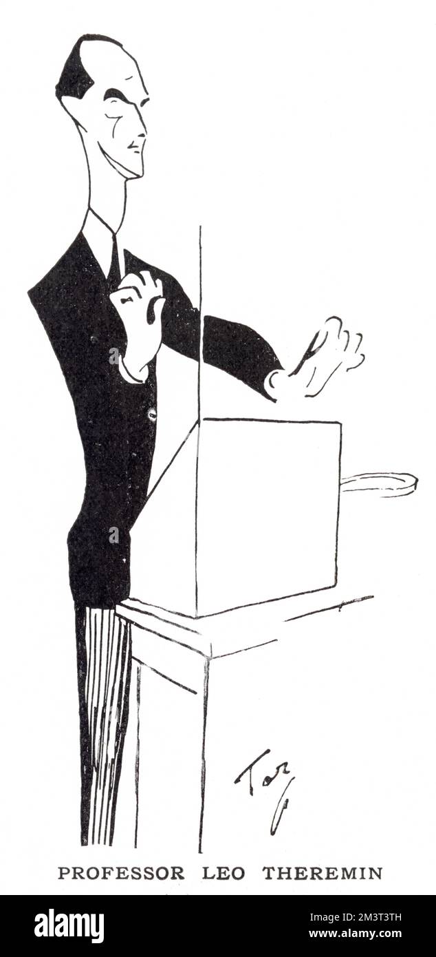 Leon Theremin (1896 - 1993), inventore russo e sovietico, più famoso per la sua invenzione del Theremin, uno dei primi strumenti musicali elettronici e il primo ad essere prodotto in serie. Foto Stock