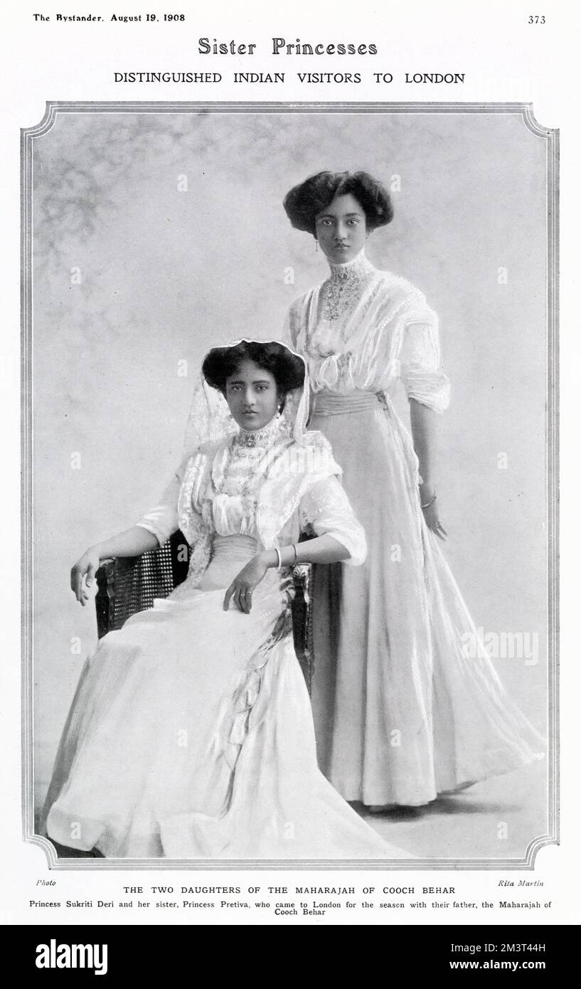 Sister Princesses, illustri visitatori indiani a Londra Foto Stock