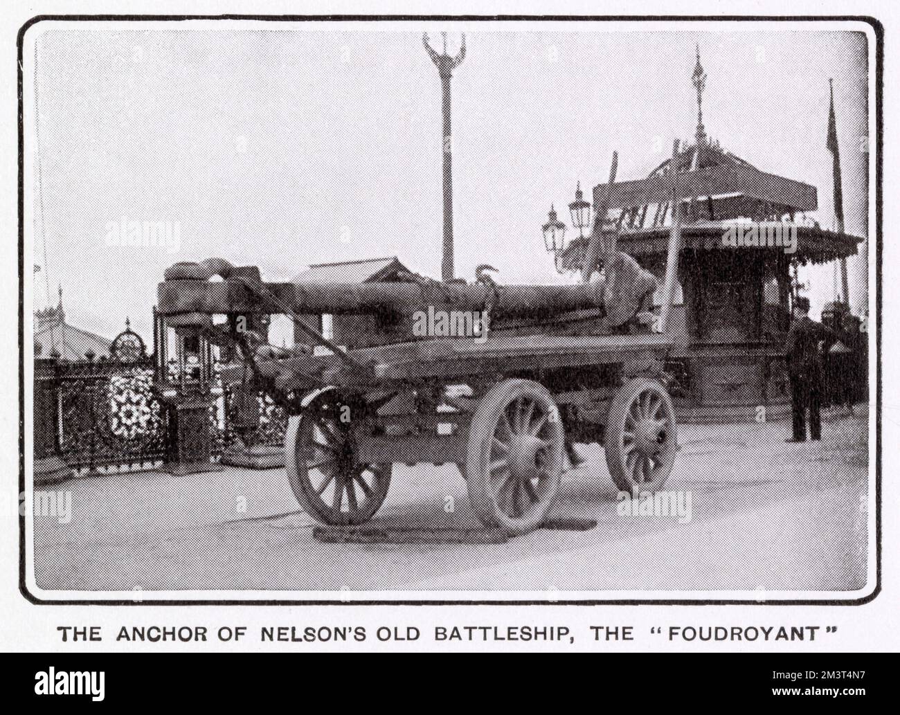 L'ancoraggio originale del Foudroyant HMS, naufragò al largo di Blackpool nel 1897. Foto Stock